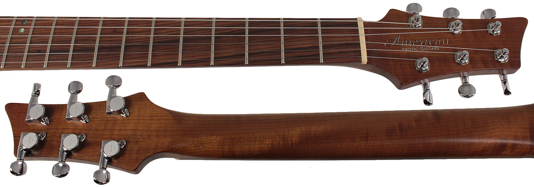 American Exotic Guitars TX-HS, Quilt Maple, Walnut, Faded Slate Blue - Image 8