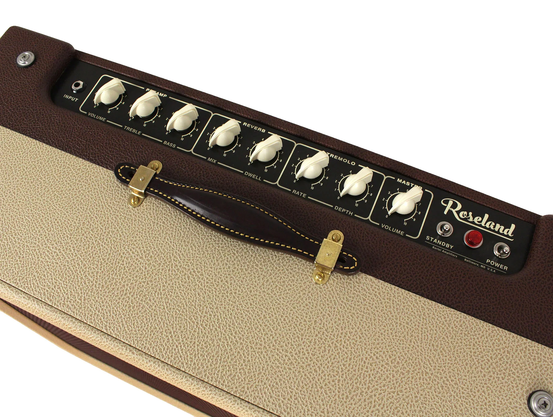 Bartel Amplifiers Roseland 45w 1x12 Combo Amplifier, Custom Cream, Brown - Image 3