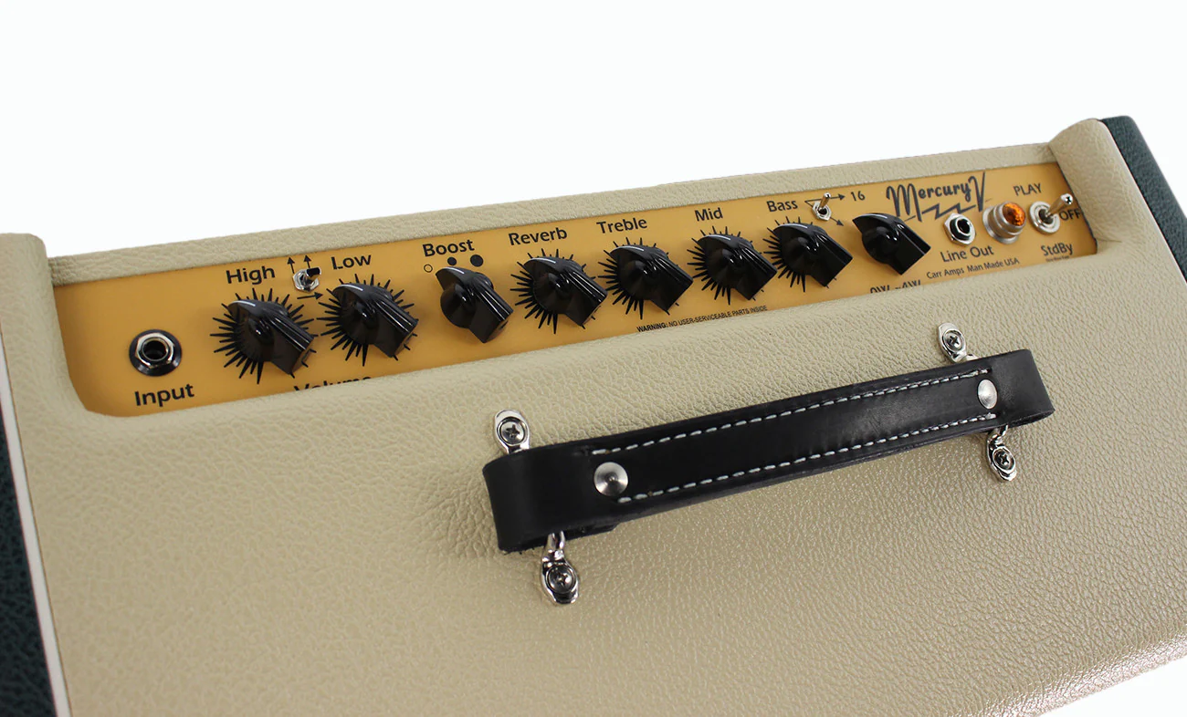Carr Mercury V 1x12 Combo Amp, Cream, Emerald Green - Image 6