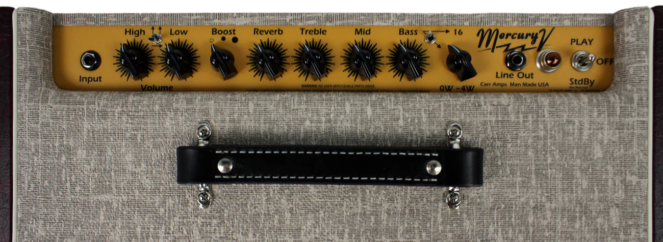 Carr Mercury V 1x12 Combo Amp, Slub, Wine - Image 4