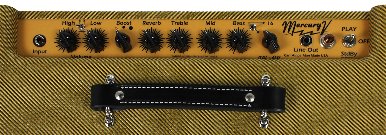Carr Mercury V 1x12 Combo Amp, Tweed, Black - Image 5