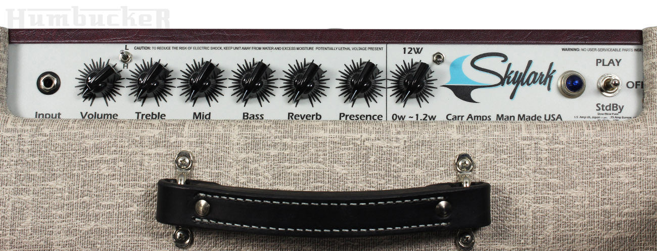 Carr Skylark 1x12 Combo Amp, Slub, Wine - Image 3