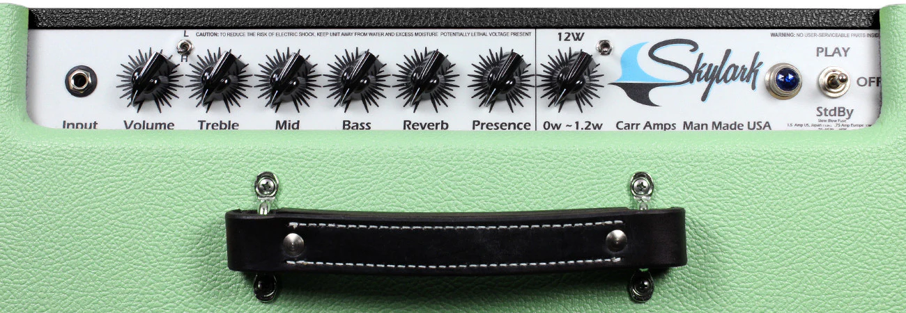 Carr Skylark 1x12 Combo Amp, Surf Green, Black - Image 3