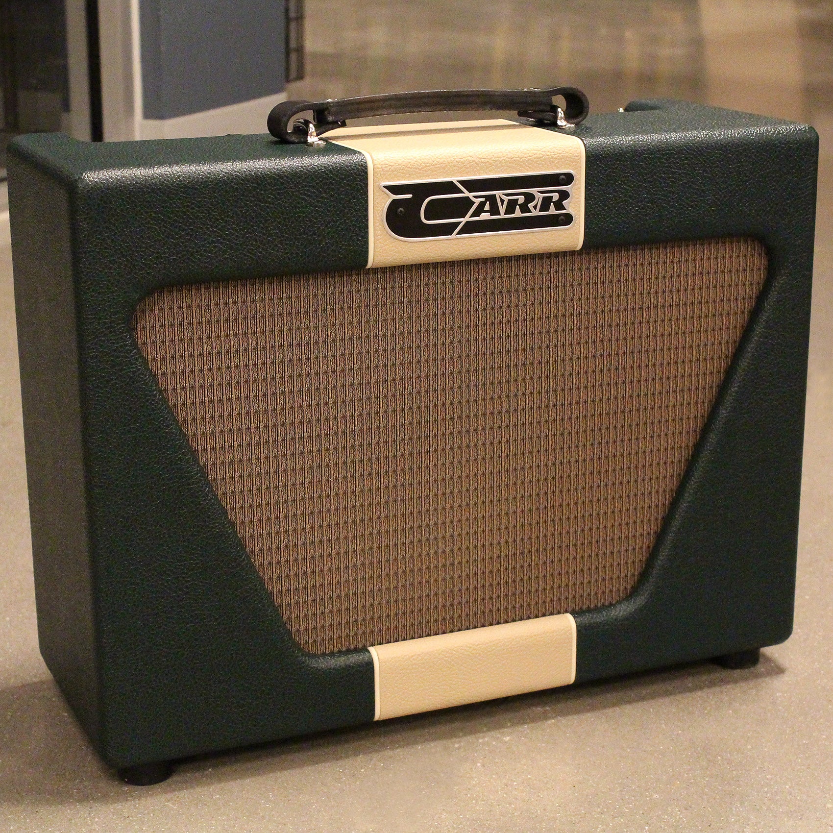 Carr Super Bee 1x10 Combo Amp, Emerald Green, Cream Stripe - Image 5