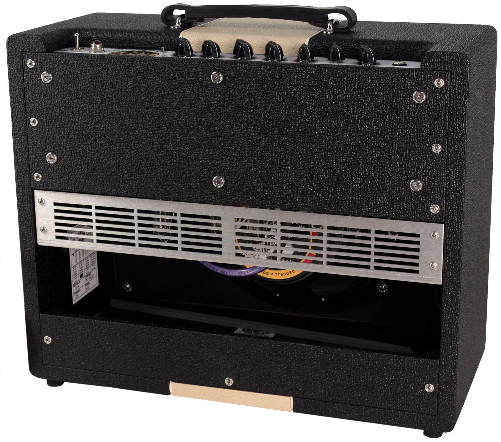Carr Super Bee 1x12 Combo Amp, Black, Cream Stripe - Image 2