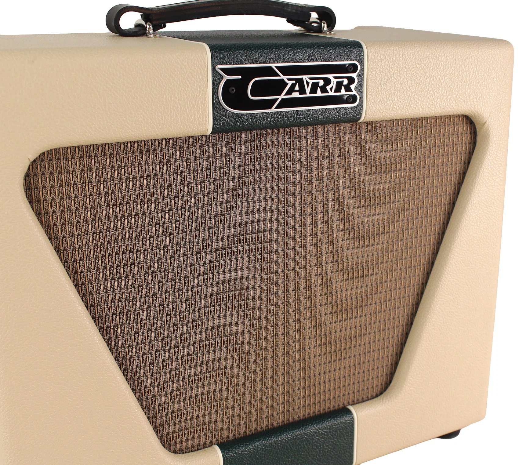Carr Super Bee 1x12 Combo Amp, Cream, Emerald Green Stripe - Image 4