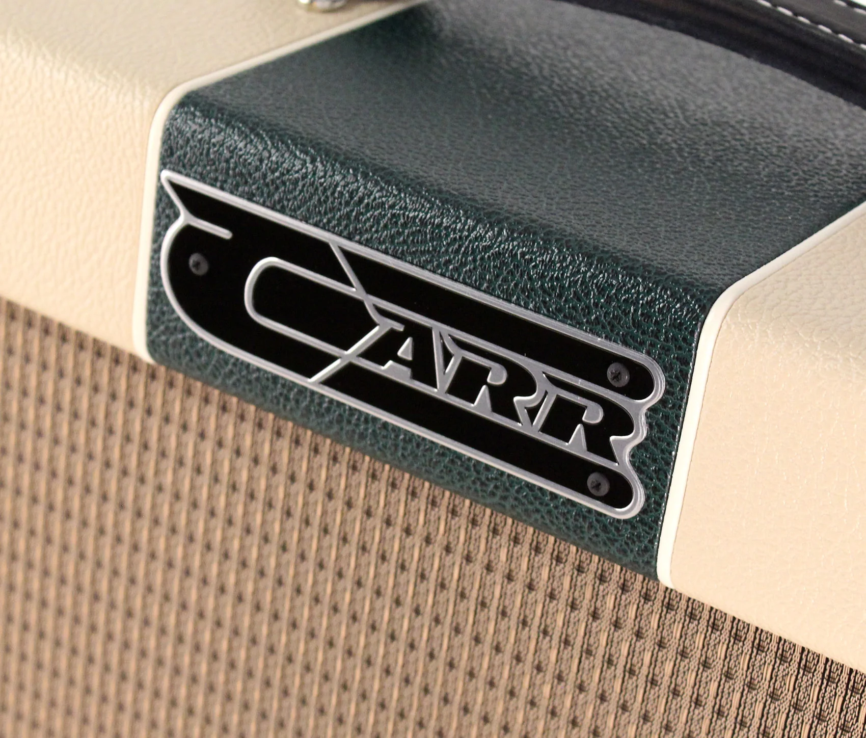 Carr Super Bee 1x12 Combo Amp, Cream, Emerald Green Stripe - Image 5