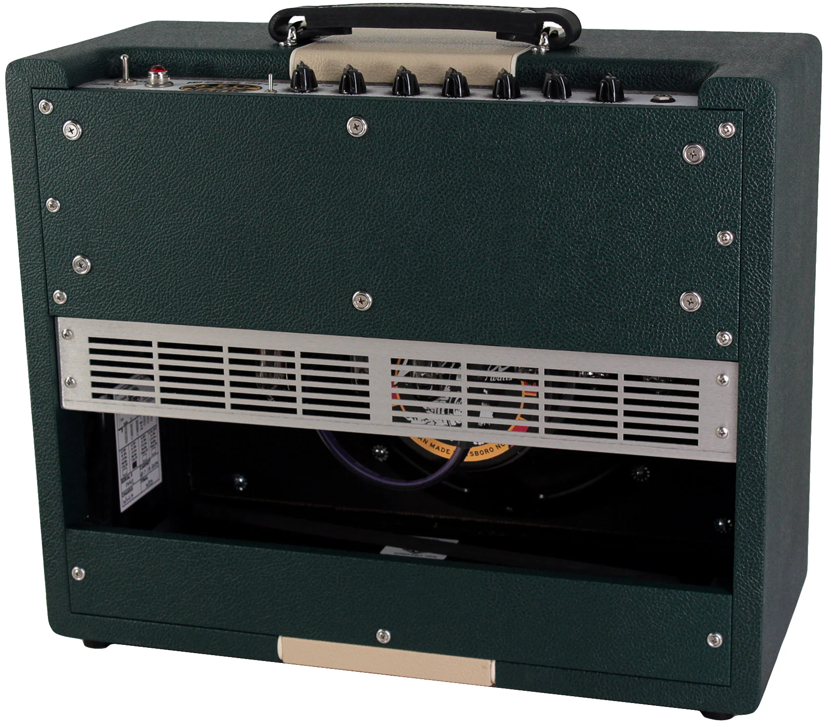Carr Super Bee 1x12 Combo Amp, Emerald Green, Cream Stripe - Image 2