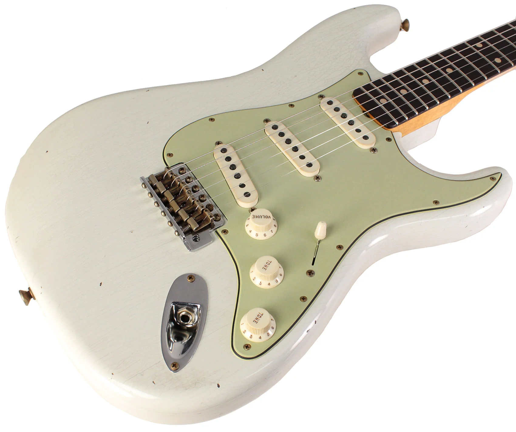 Fender Custom Shop Limited 62/63 Strat Journeyman Relic Guitar, Aged Olympic White - Image 2