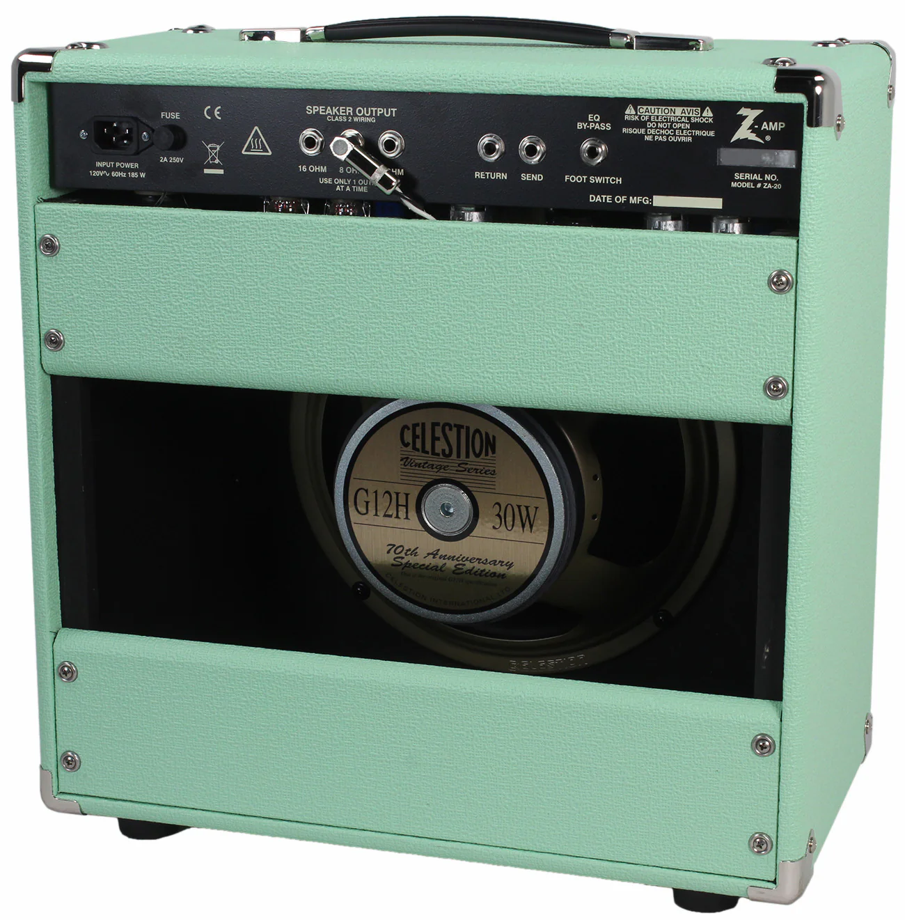 Dr. Z Maz 18 Jr NR 1x12 Studio Combo - Surf Green w/ ZW Grill - Image 2
