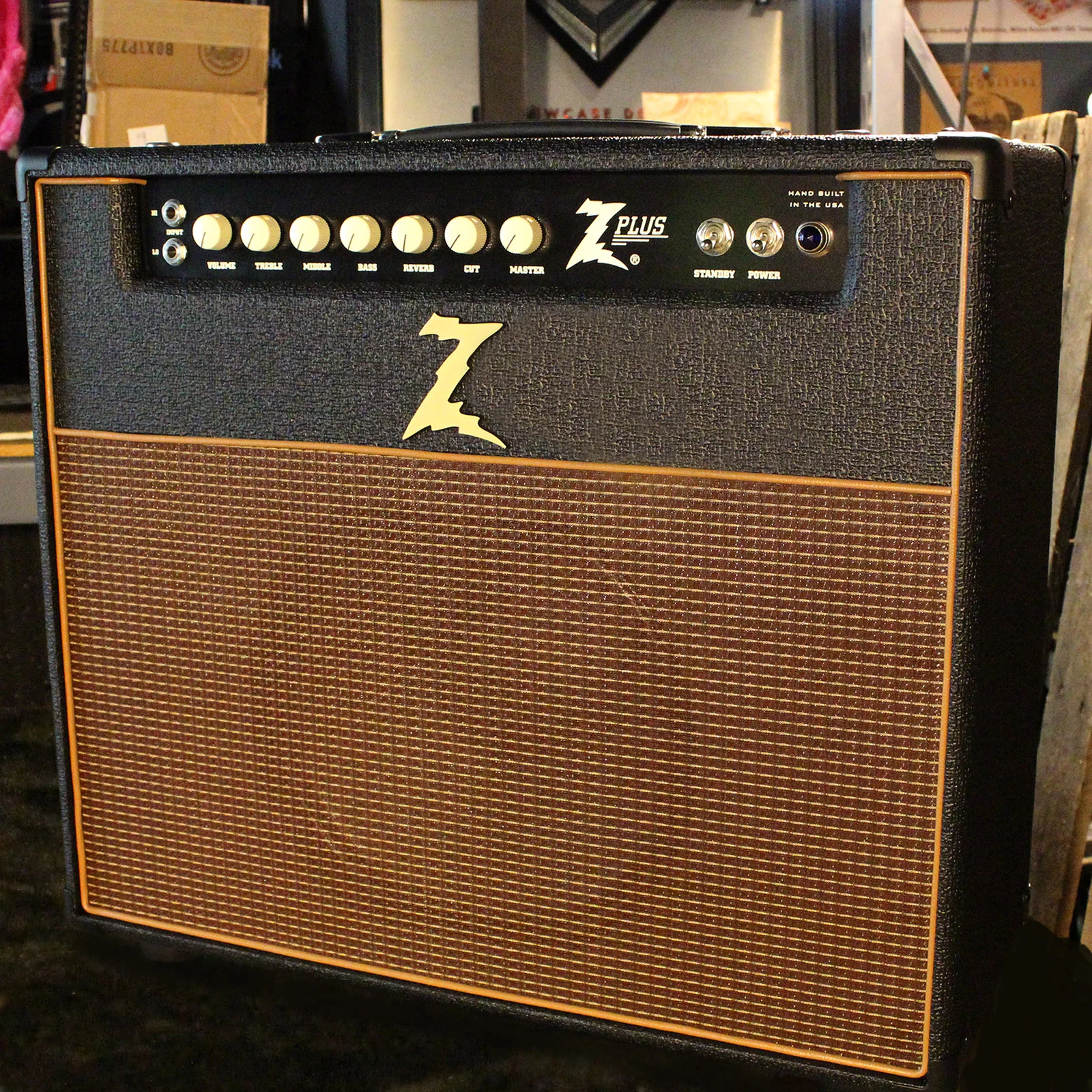 Dr. Z Z-Plus 1x12 Lite Cab Combo, Black, Oxblood Grille - Image 5