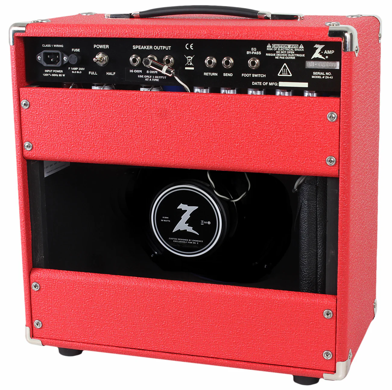 Dr. Z Z-Plus 1x12 Studio Combo, Red, ZW Grille - Image 2