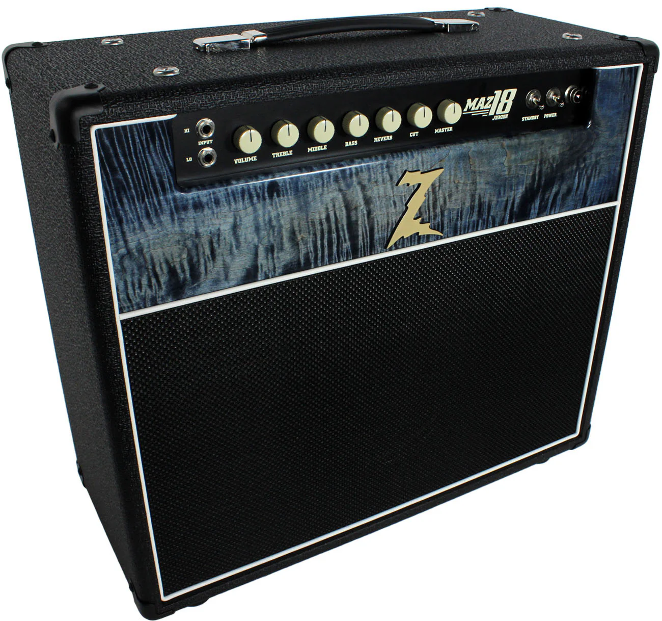 Dr. Z Maz 18 Jr Reverb 1x12 - Blue Flamed Maple - Image 4