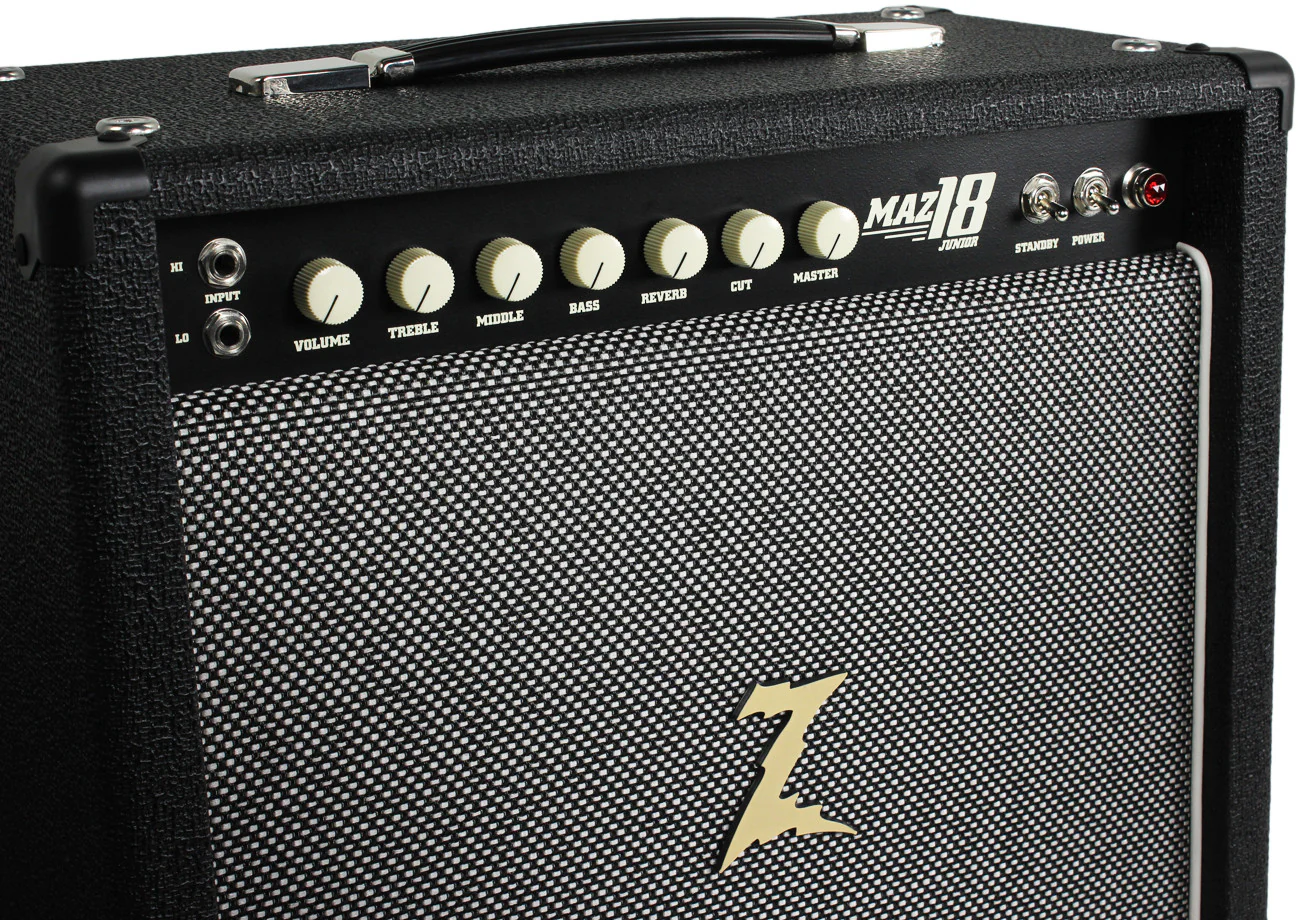 Dr. Z Maz 18 Jr Reverb MK II 1x12 Studio Combo - Black, Salt & Pepper Grille - Image 3
