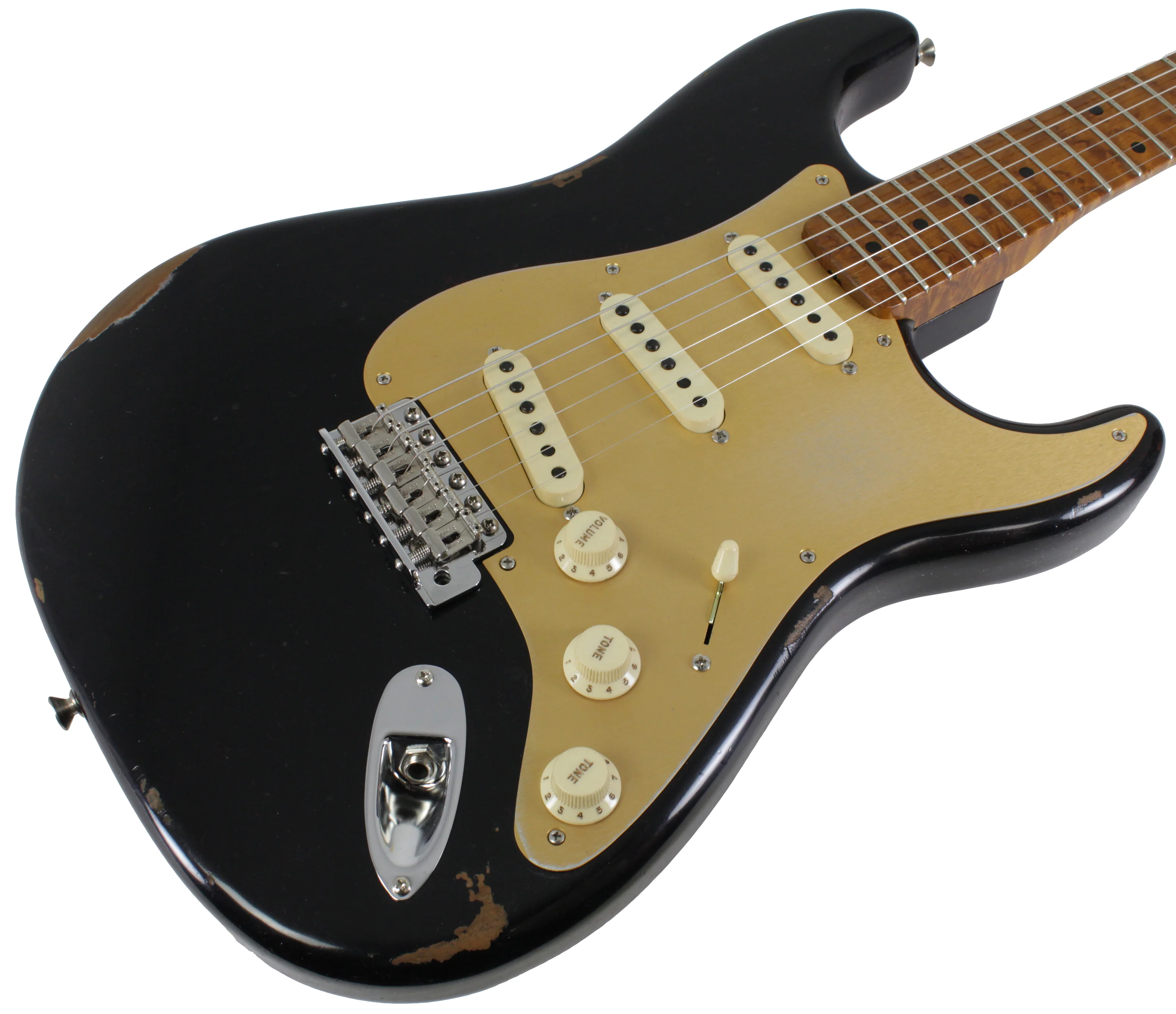Fender Custom Shop 1956 Relic Roasted Strat, Aged Black - Image 2
