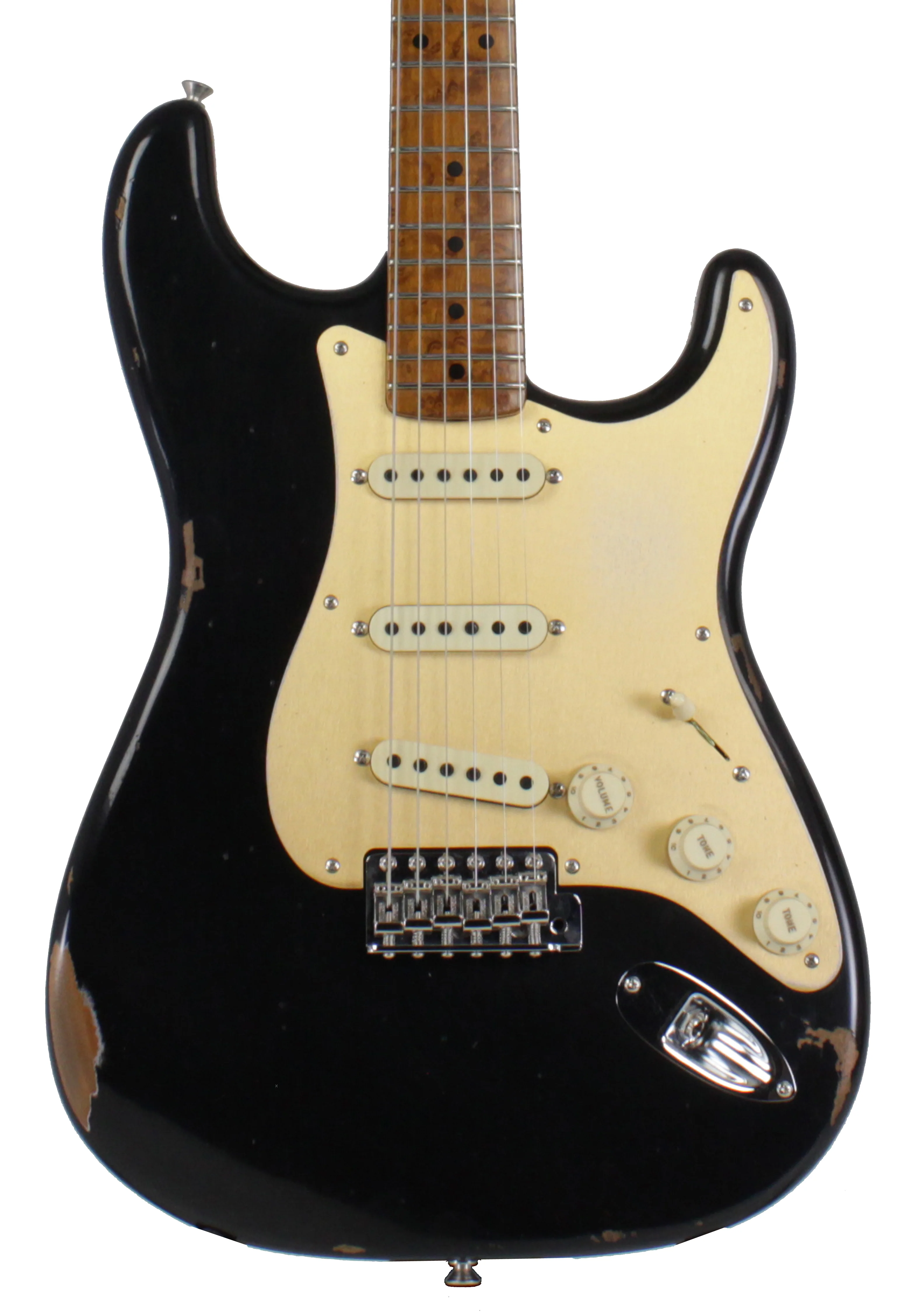 Fender Custom Shop 1956 Relic Roasted Strat, Aged Black - Image 6