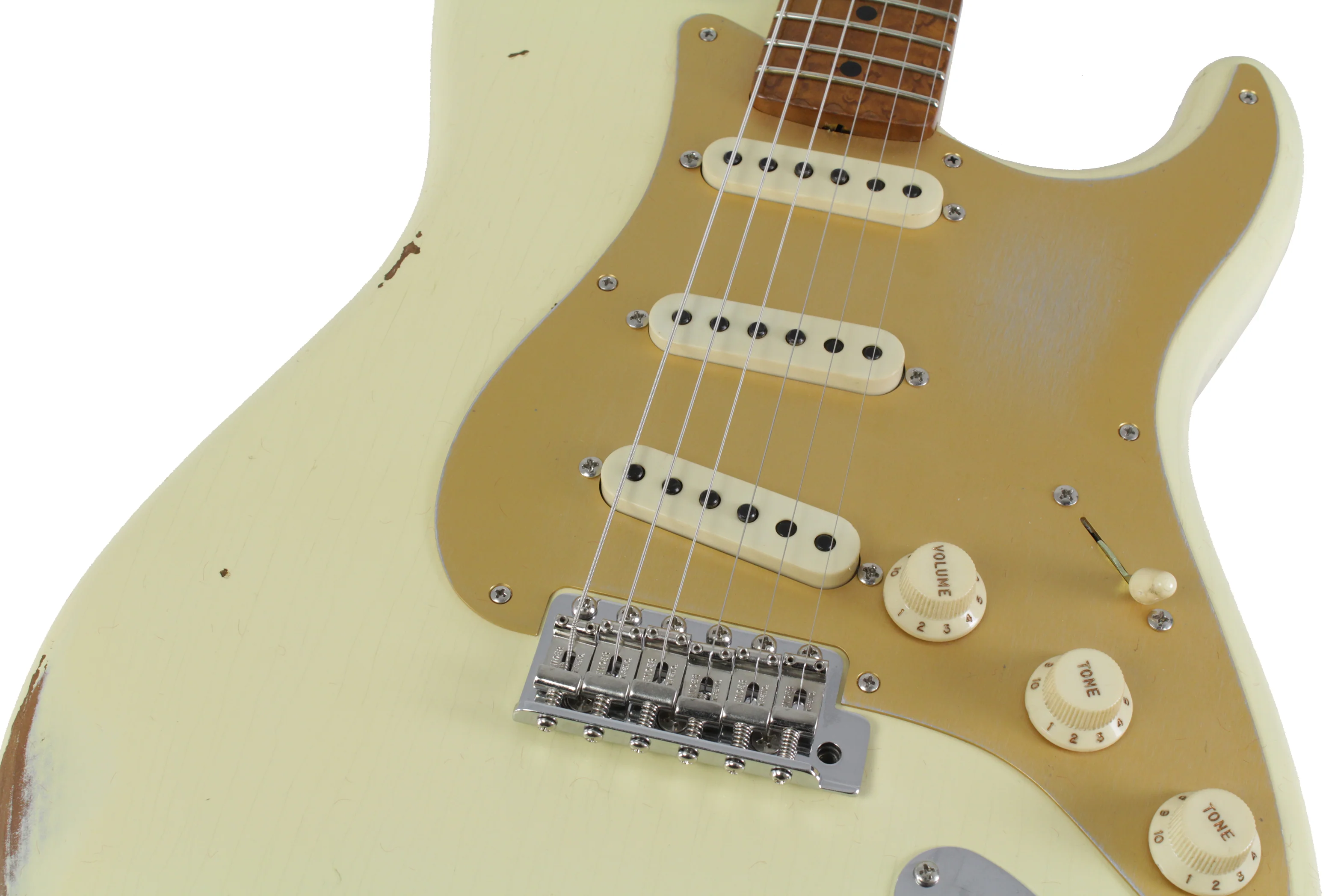 Fender Custom Shop 1956 Relic Roasted Strat, Aged Vintage White - Image 3