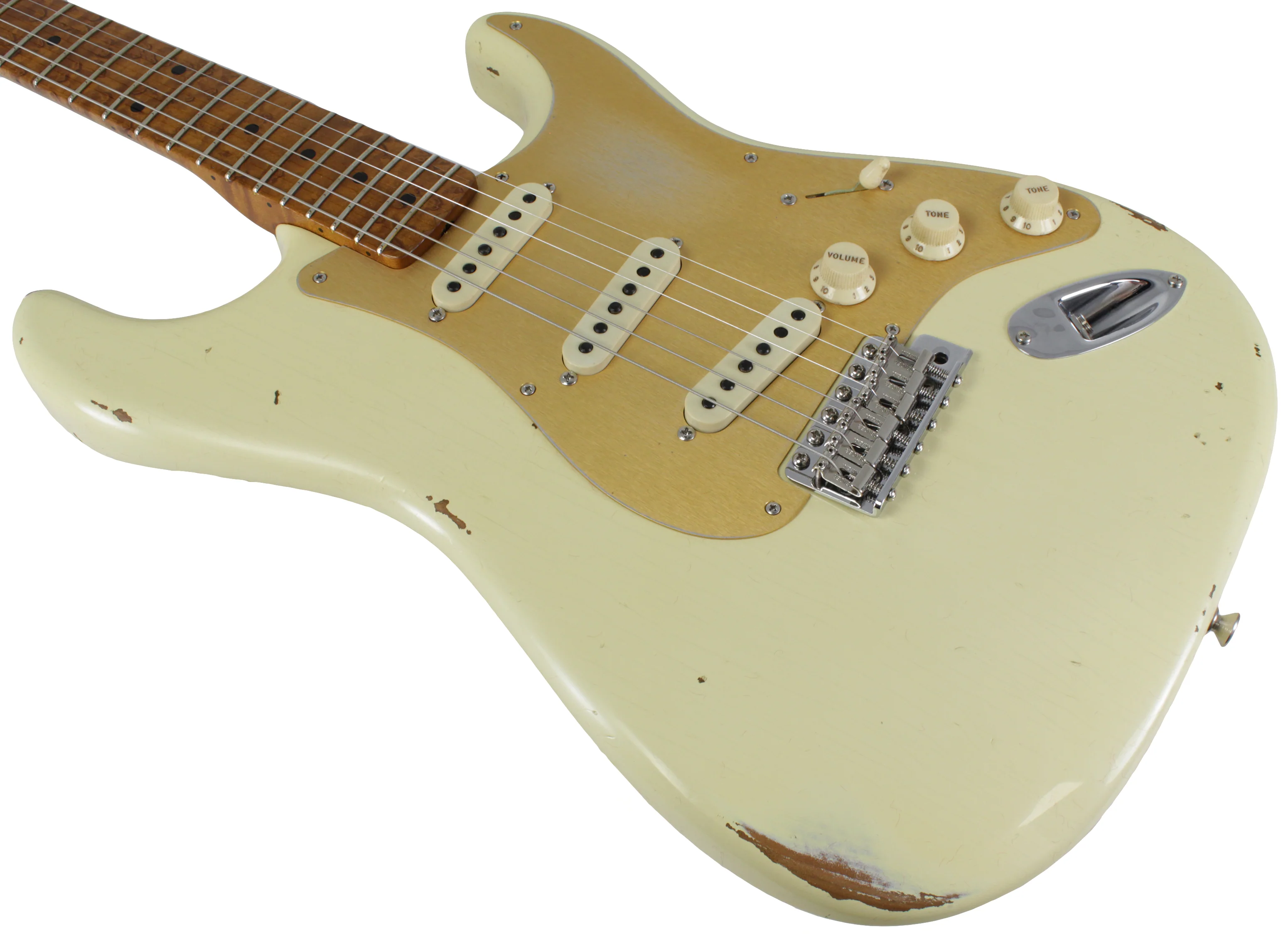 Fender Custom Shop 1956 Relic Roasted Strat, Aged Vintage White - Image 4