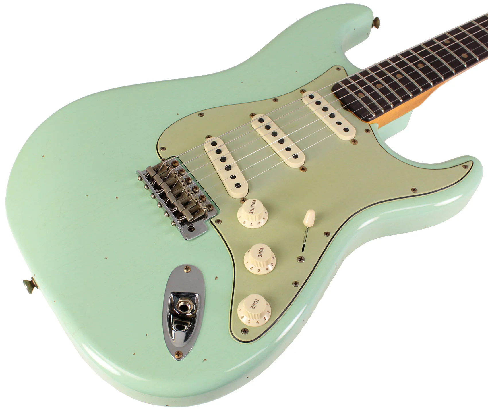 Fender Custom Shop 1960 Stratocaster, Journeyman Relic, Faded Aged Surf Green - Image 2
