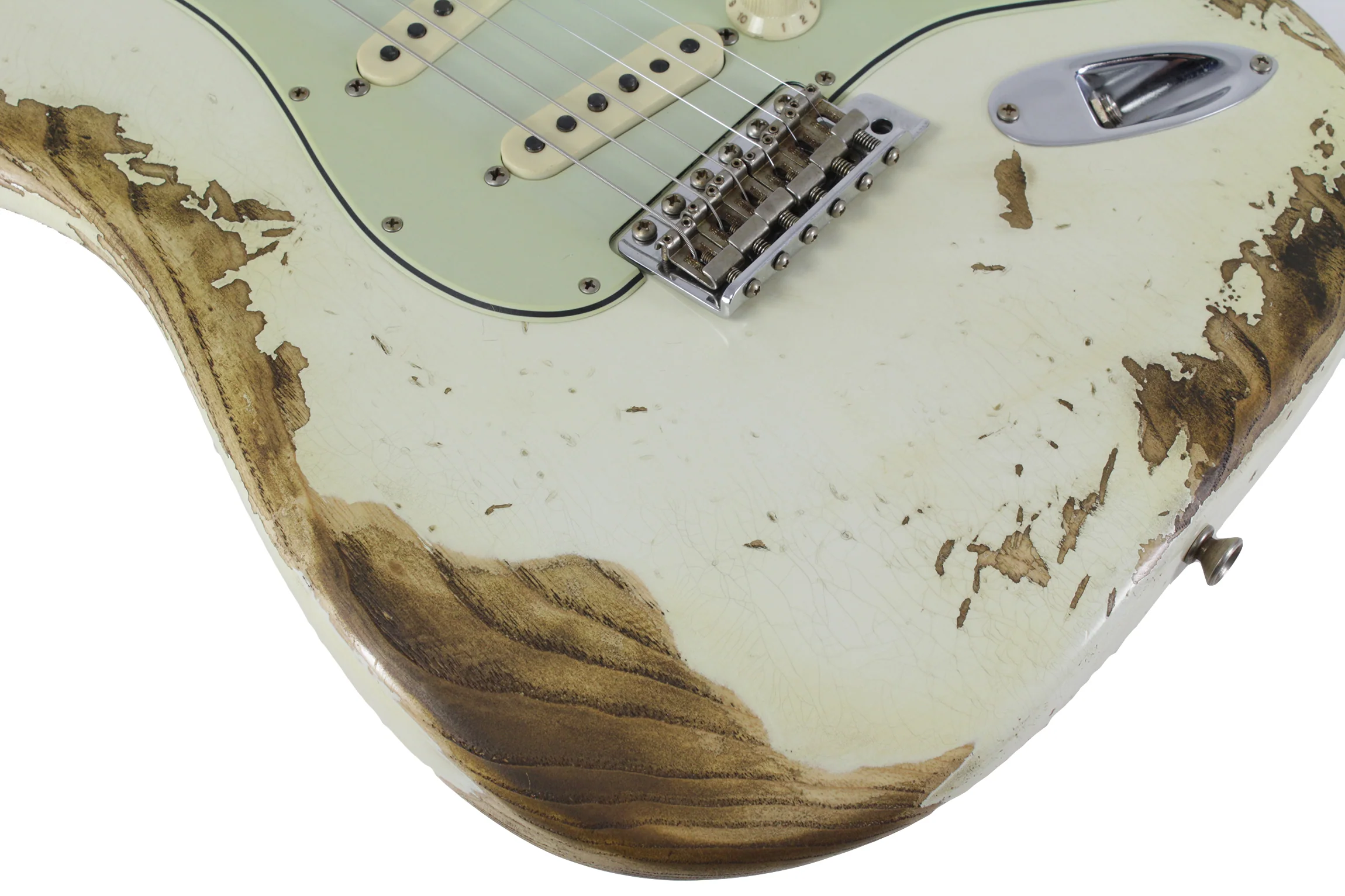 Fender Custom Shop 63 Stratocaster Limited, Super Heavy Relic, Faded Aged Olympic White - Image 4