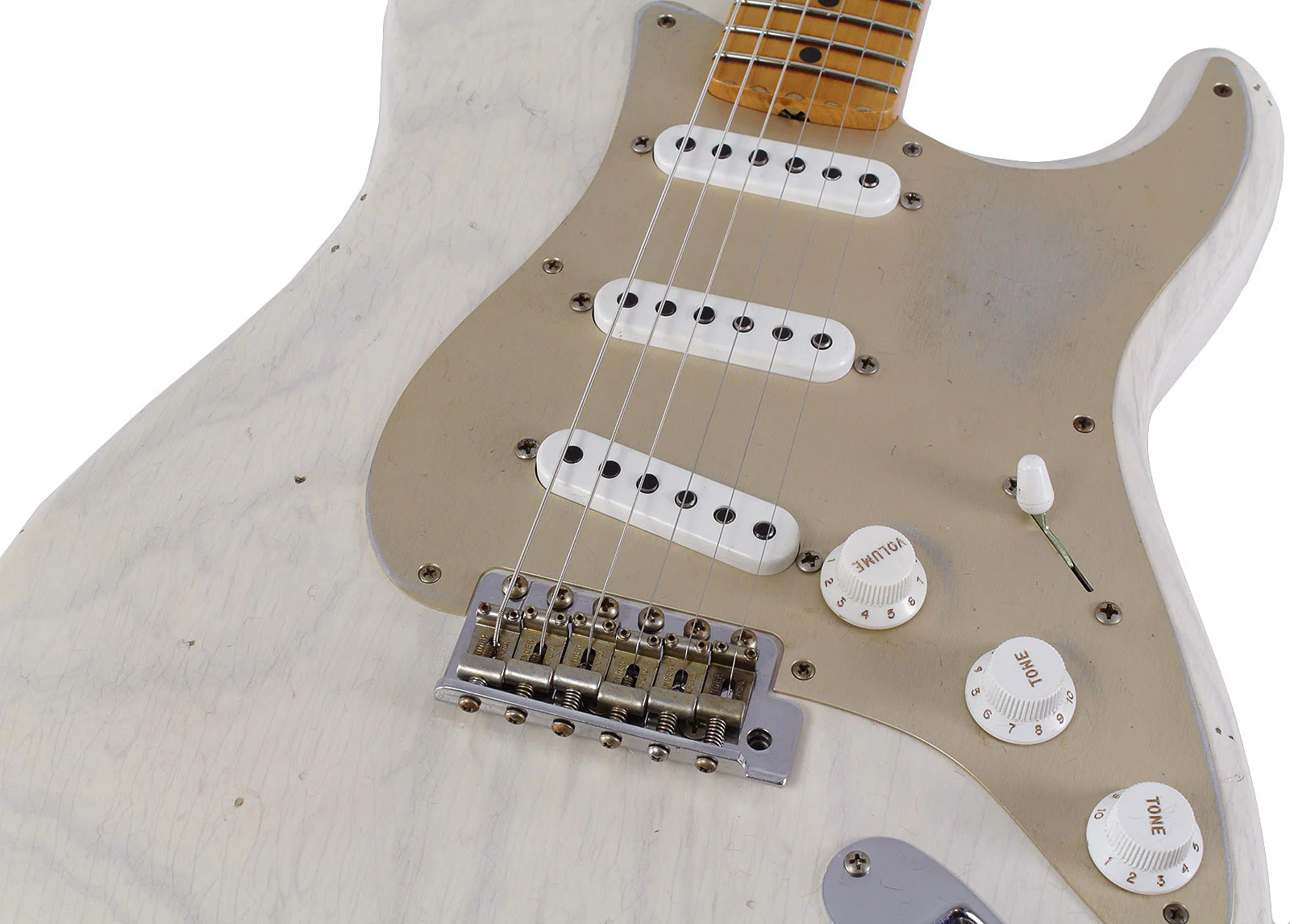 Fender Custom Shop Limited '55 Dual-Mag Strat Journeyman Relic, Aged White Blonde - Image 3