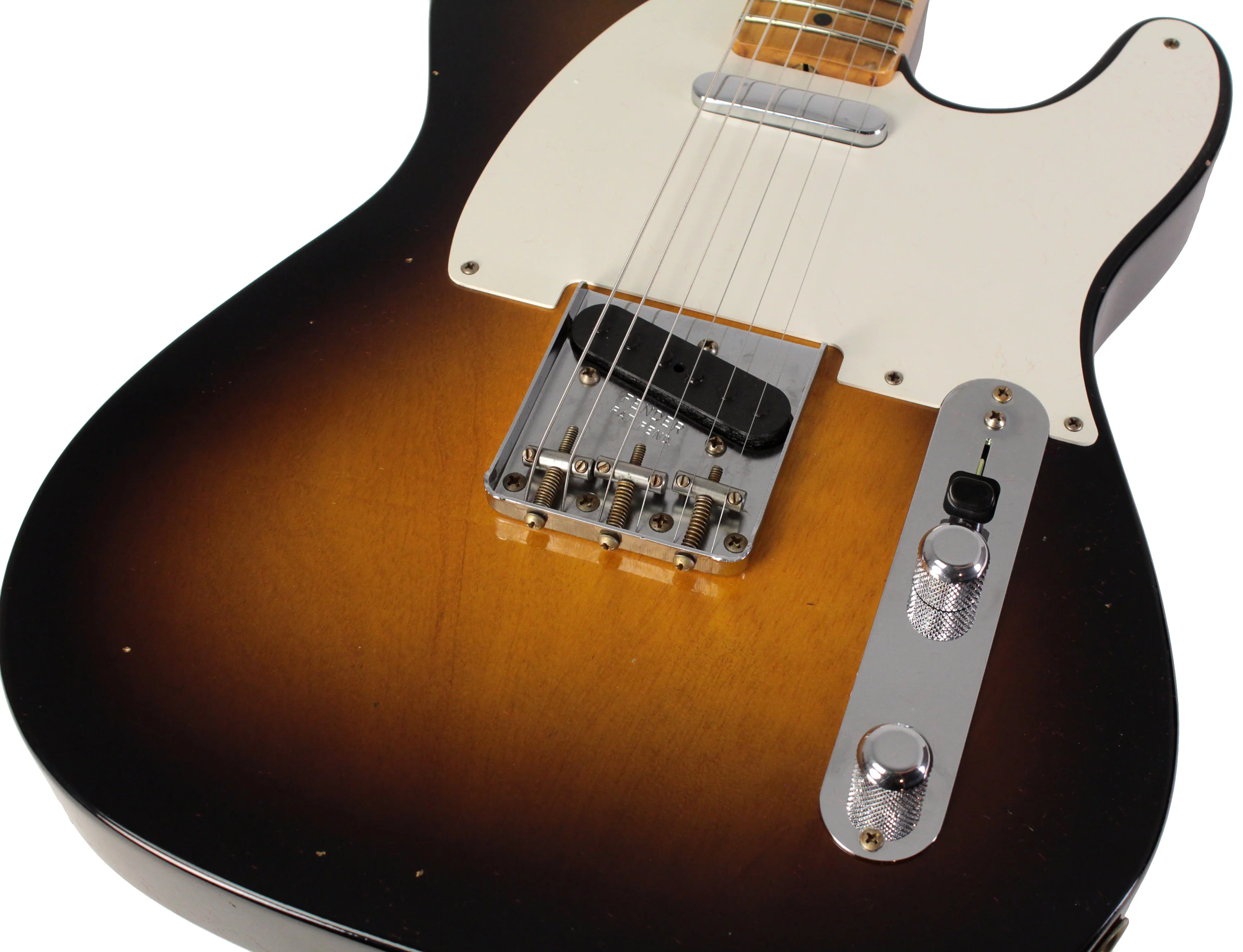 Fender Custom Shop 1955 Telecaster Journeyman Relic Guitar, Wide Fade 2 Color Sunburst - Image 3