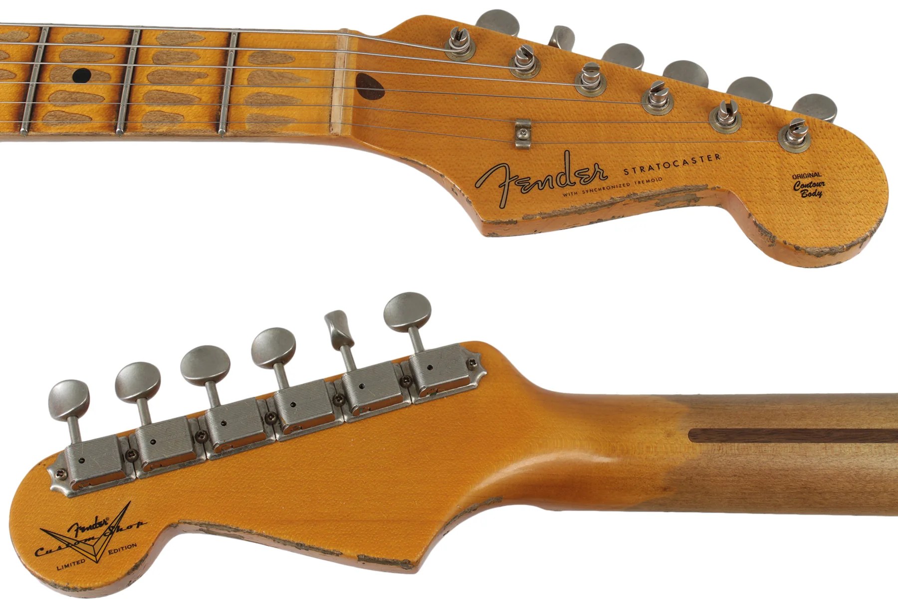 Fender Custom Shop 57 Heavy Relic Strat Limited Guitar, Black o/ 2TS - Image 8