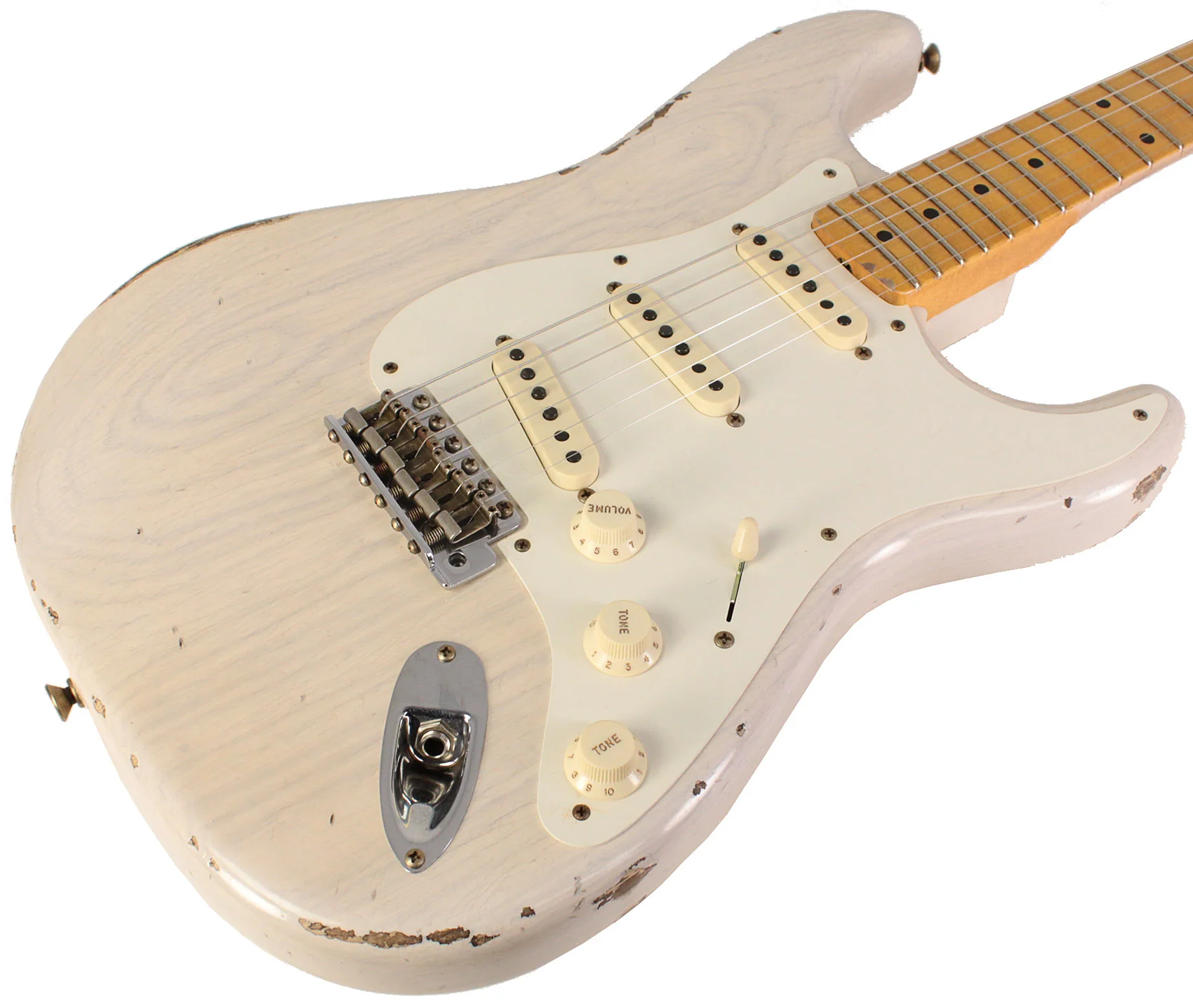 Fender Custom Shop 1957 Stratocaster Relic Guitar, Aged White Blonde - Image 2