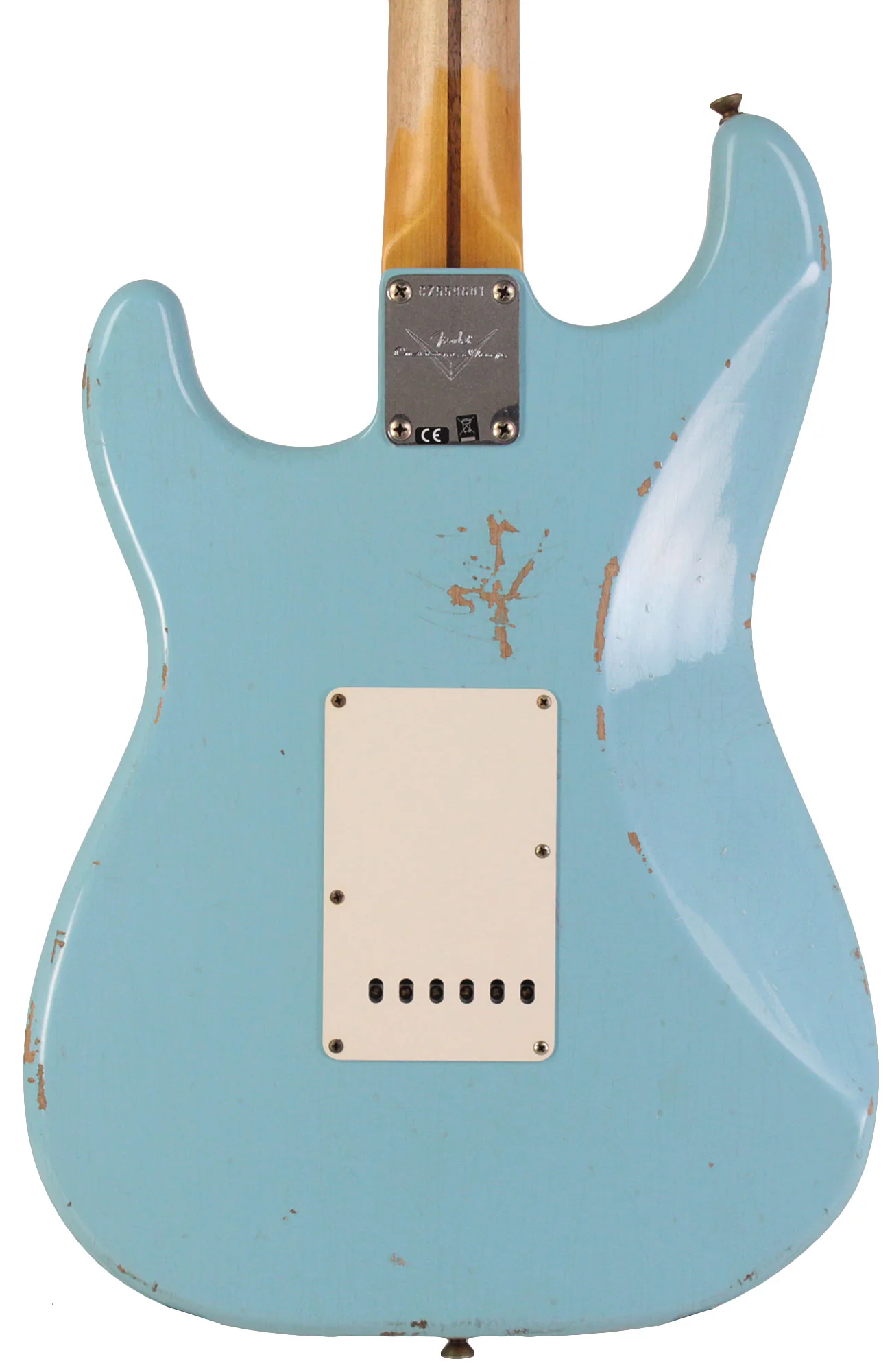Fender Custom Shop 1957 Stratocaster Relic Guitar, Faded Aged Daphne Blue - Image 5