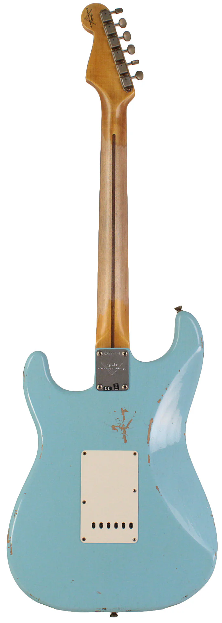 Fender Custom Shop 1957 Stratocaster Relic Guitar, Faded Aged Daphne Blue - Image 7