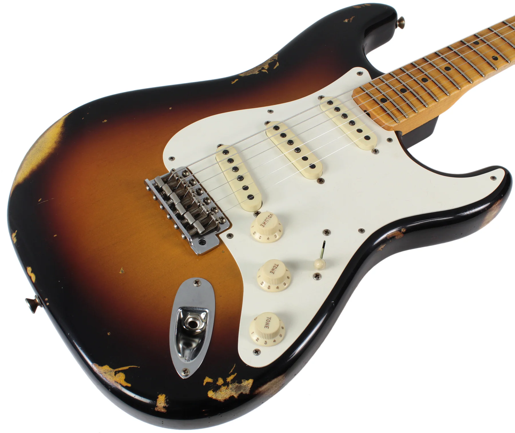 Fender Custom Shop 58 Relic Strat Guitar, Super Faded 3TS - Image 2