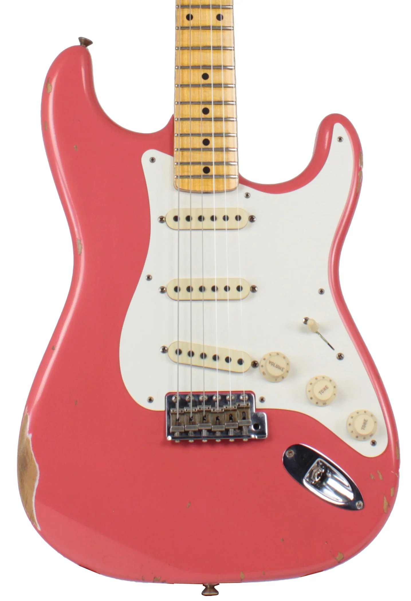 Fender Custom Shop 58 Relic Strat Guitar, Super Faded Fiesta Red - Image 3