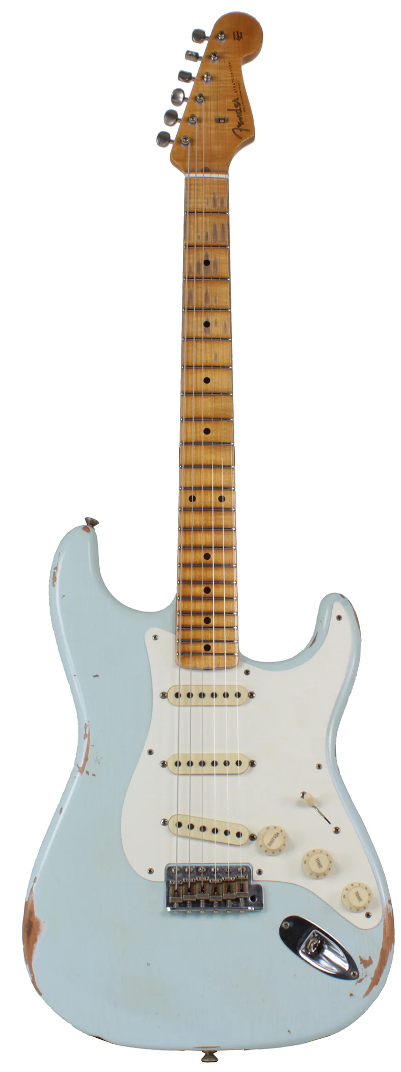 Fender Custom Shop 58 Relic Strat Guitar, Super Faded Sonic Blue