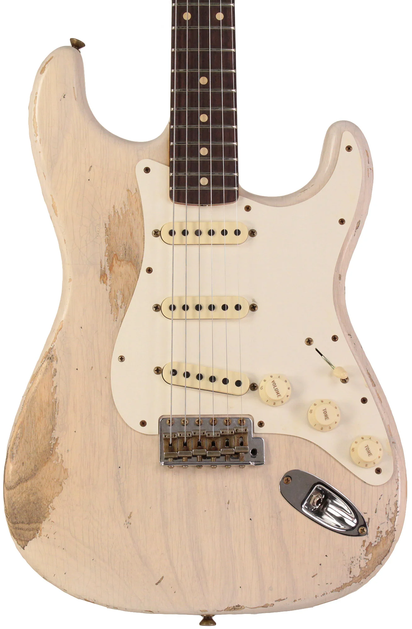 Fender Custom Shop 1959 Stratocaster Heavy Relic Guitar, Aged White Blonde - Image 6