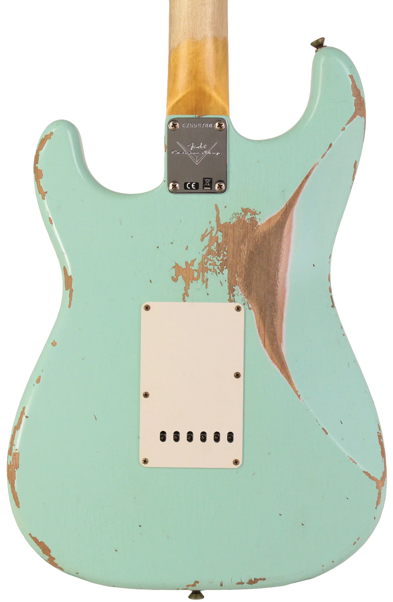 Fender Custom Shop 1959 Stratocaster Heavy Relic Guitar, Faded Aged Surf Green - Image 5