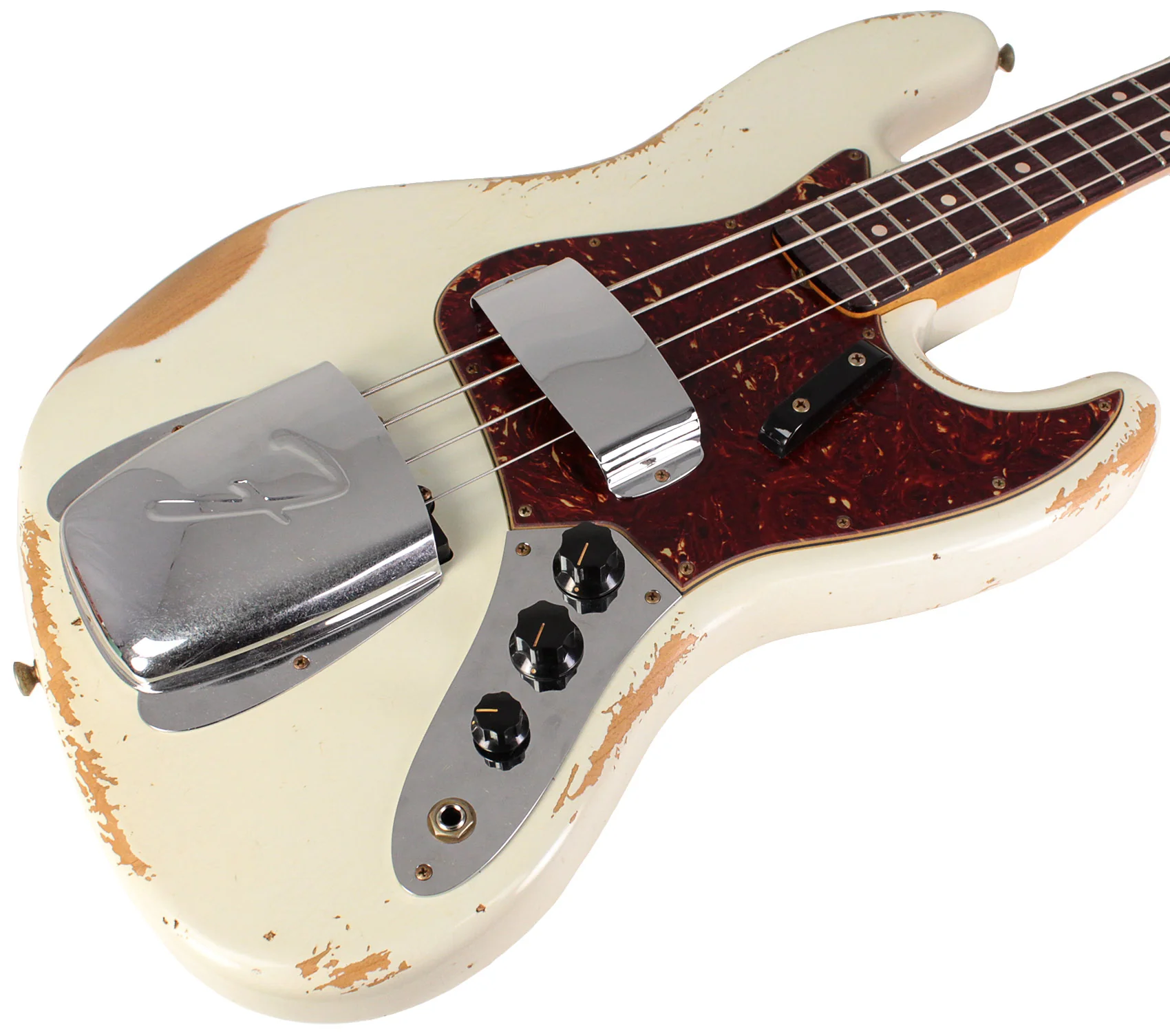 Fender Custom Shop 1961 Jazz Bass Heavy Relic, Aged Olympic White - Image 2