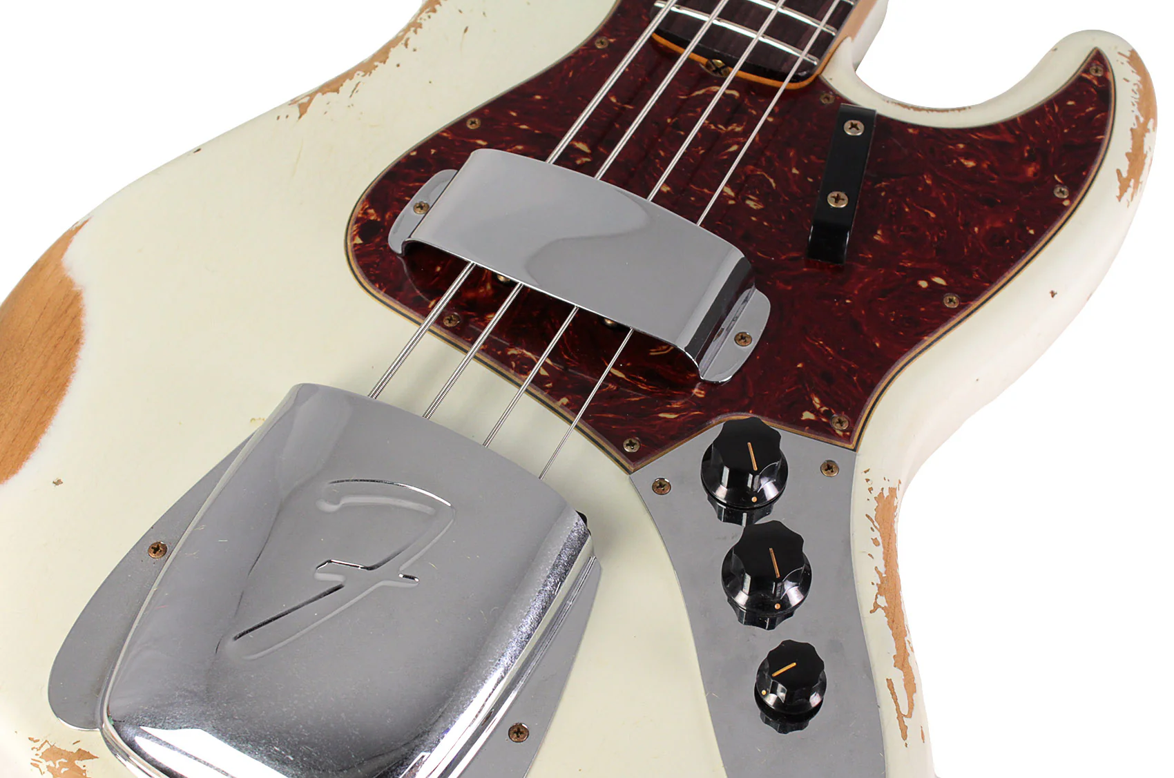Fender Custom Shop 1961 Jazz Bass Heavy Relic, Aged Olympic White - Image 3