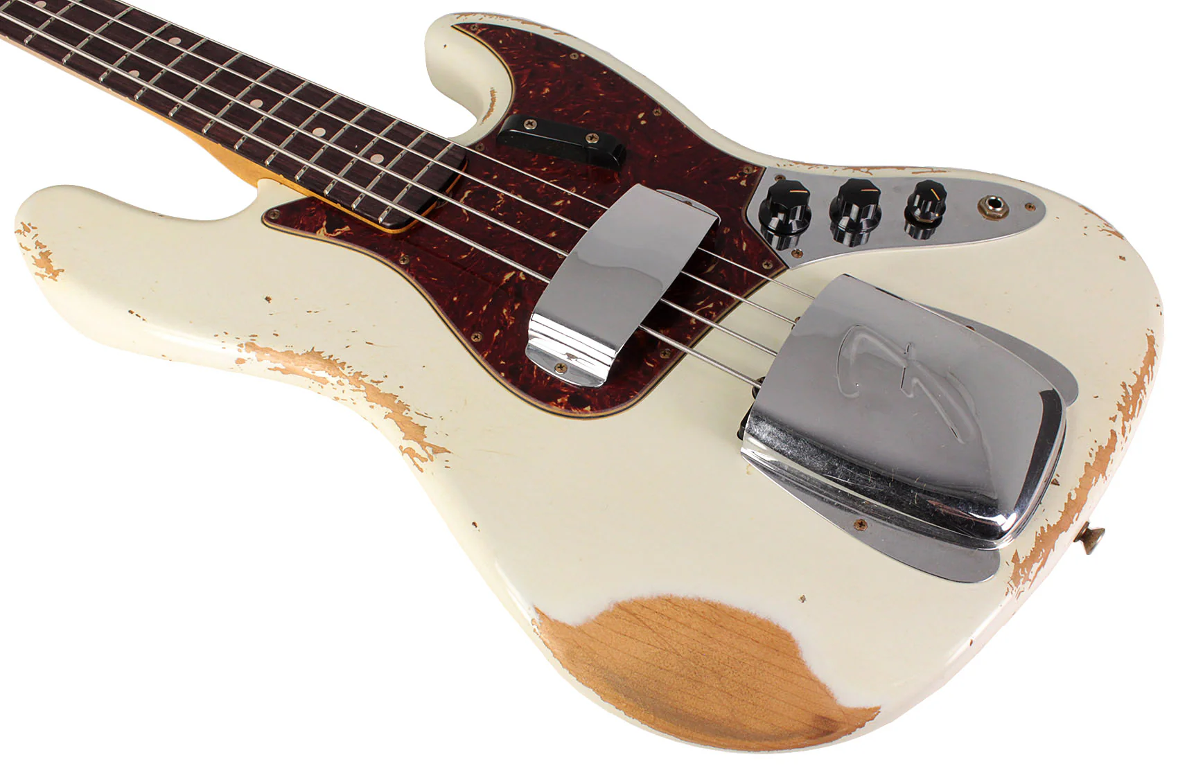 Fender Custom Shop 1961 Jazz Bass Heavy Relic, Aged Olympic White - Image 4
