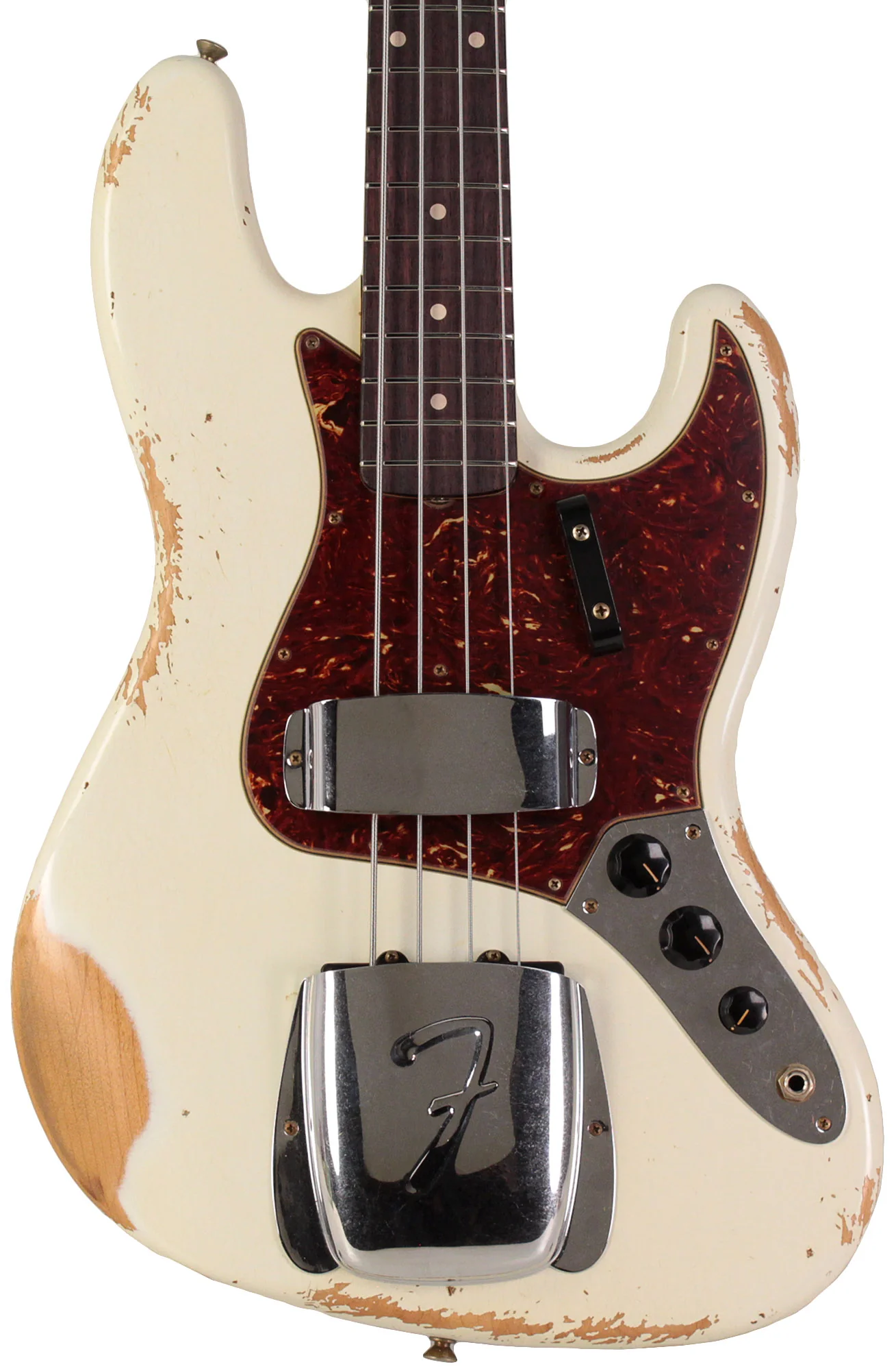 Fender Custom Shop 1961 Jazz Bass Heavy Relic, Aged Olympic White - Image 5