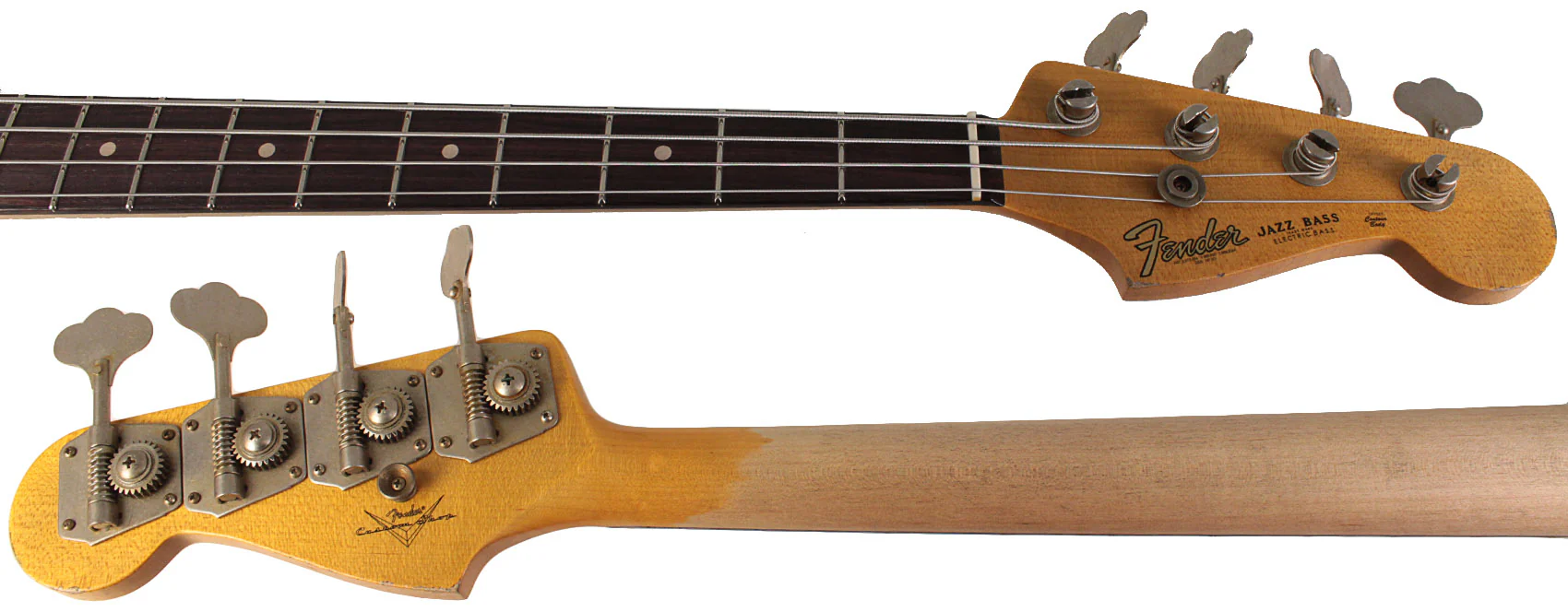 Fender Custom Shop 1961 Jazz Bass Heavy Relic, Aged Olympic White - Image 7