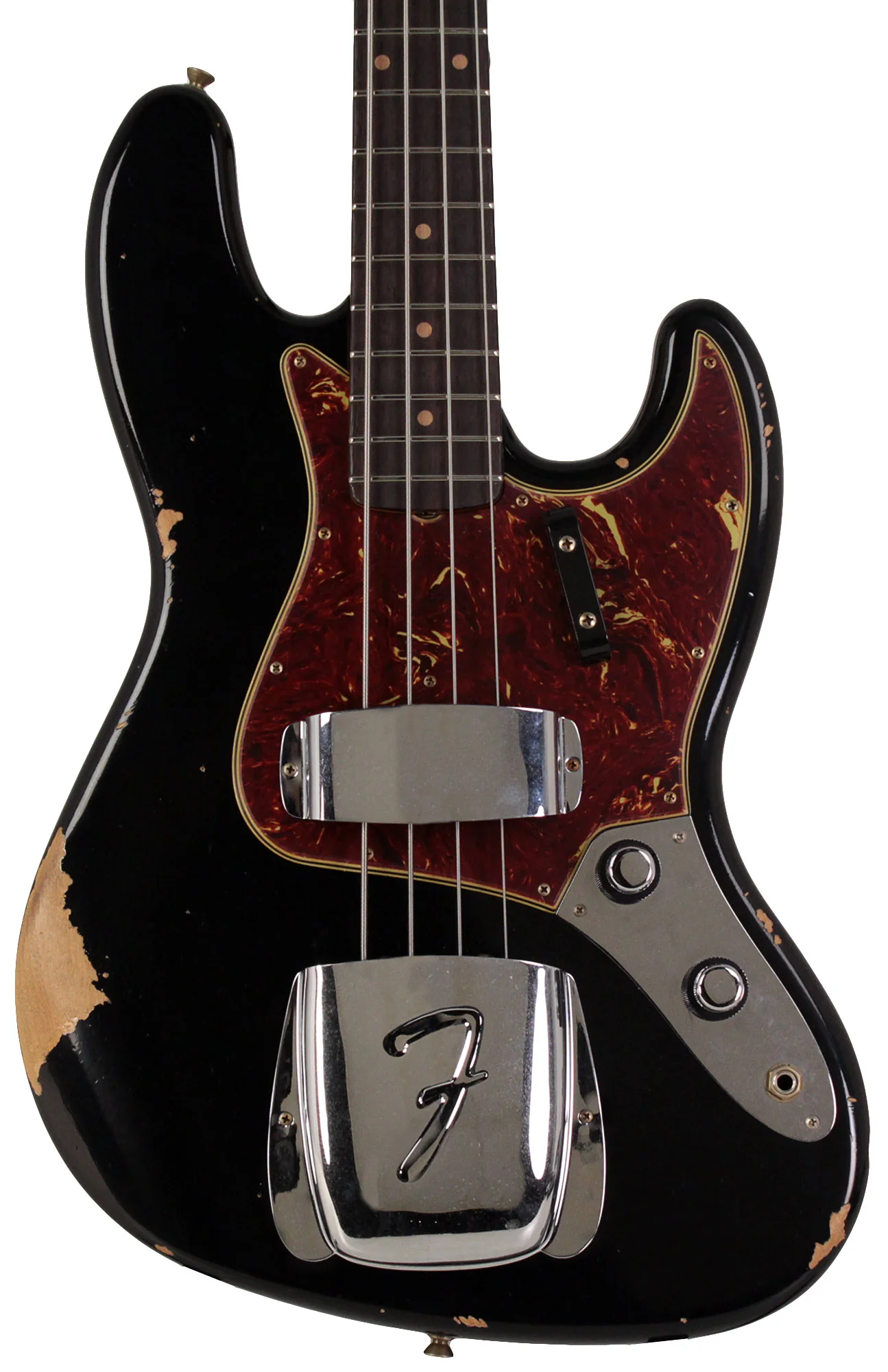 Fender Custom Shop 1962 Jazz Bass, Relic, Aged Black - Image 2