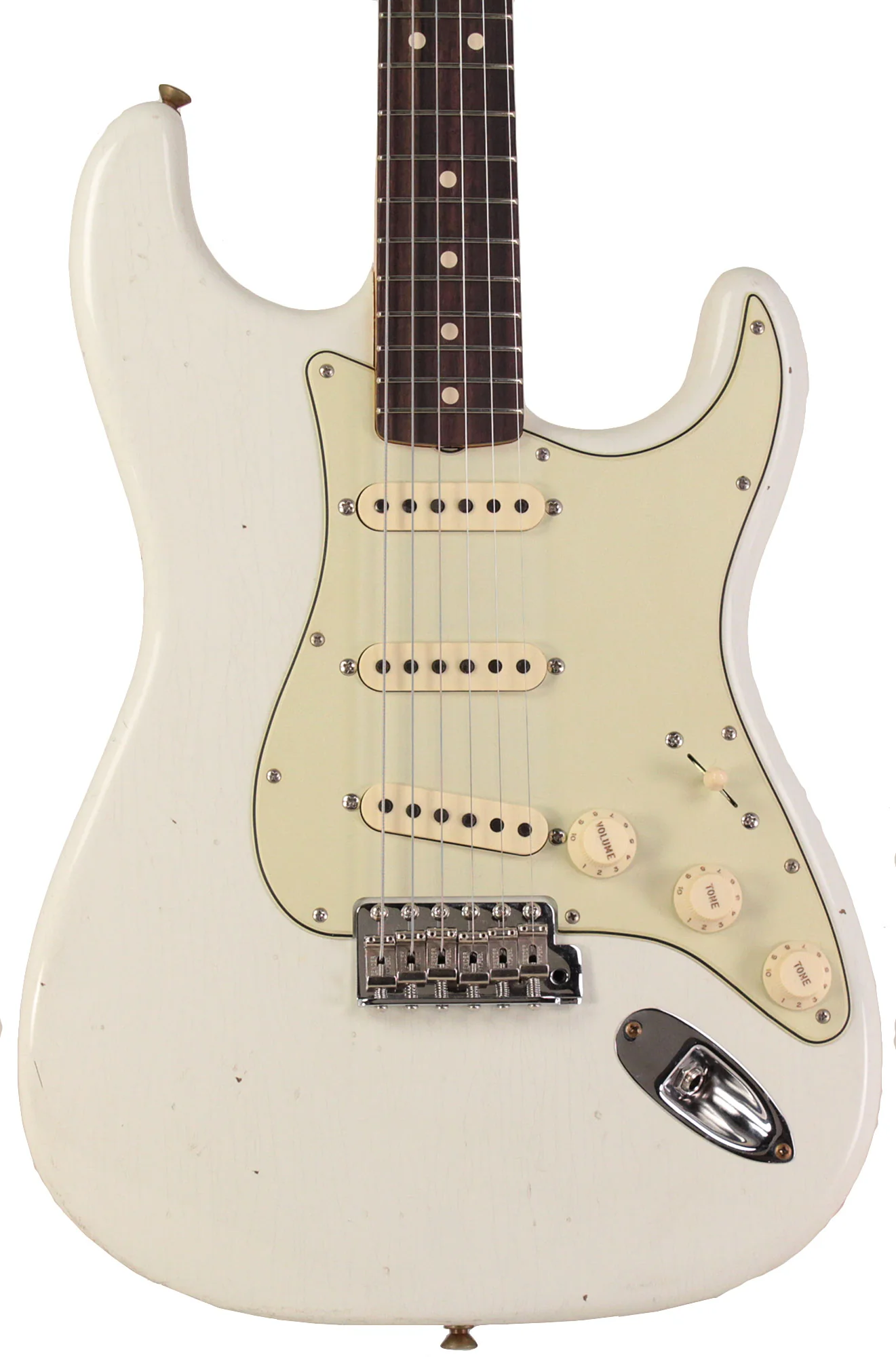 Fender Custom Shop 1963 Stratocaster Journeyman Relic Guitar, Aged Olympic White - Image 6