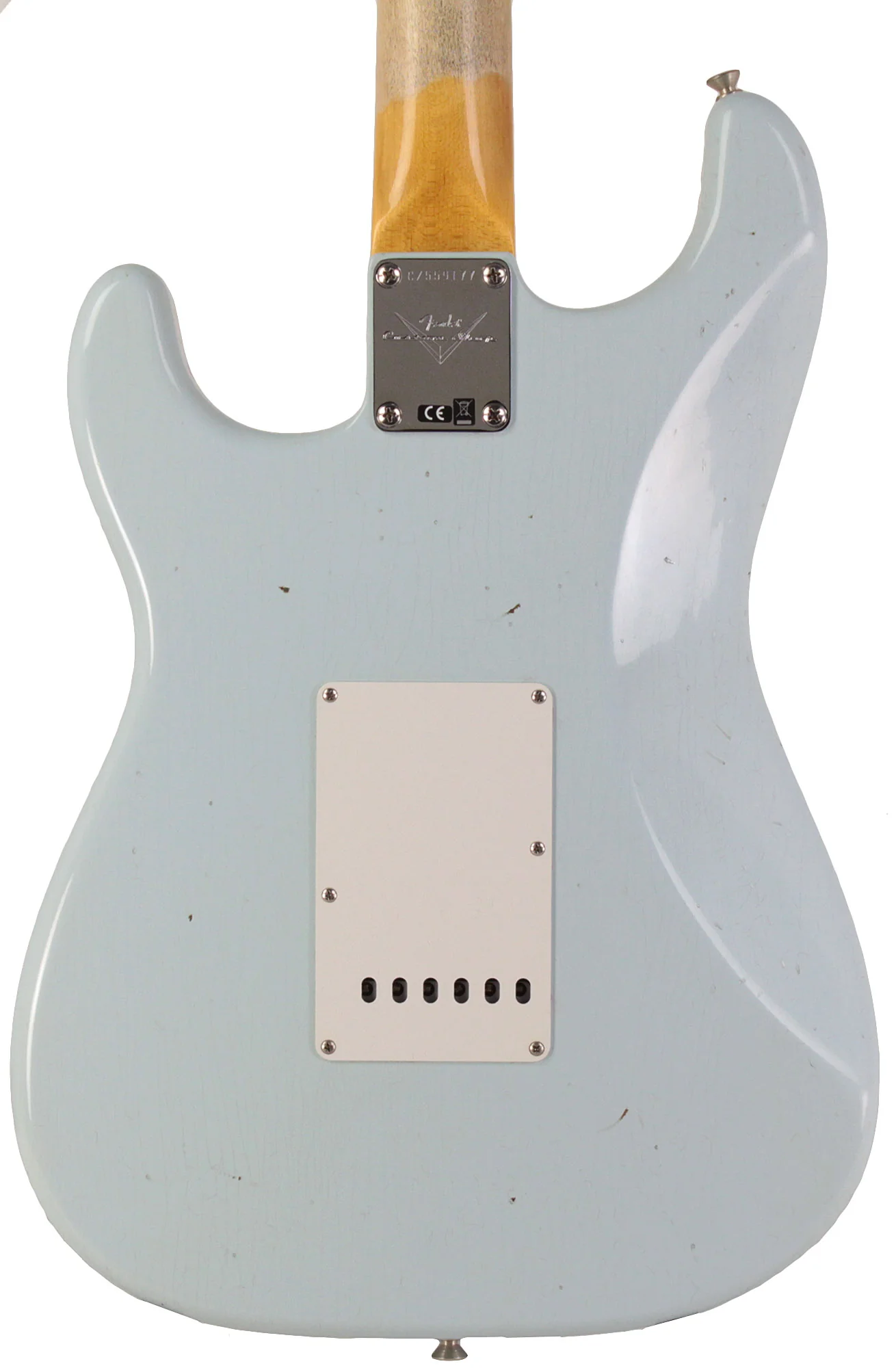 Fender Custom Shop 1963 Stratocaster Journeyman Relic Guitar, Super Faded Aged Sonic Blue - Image 5