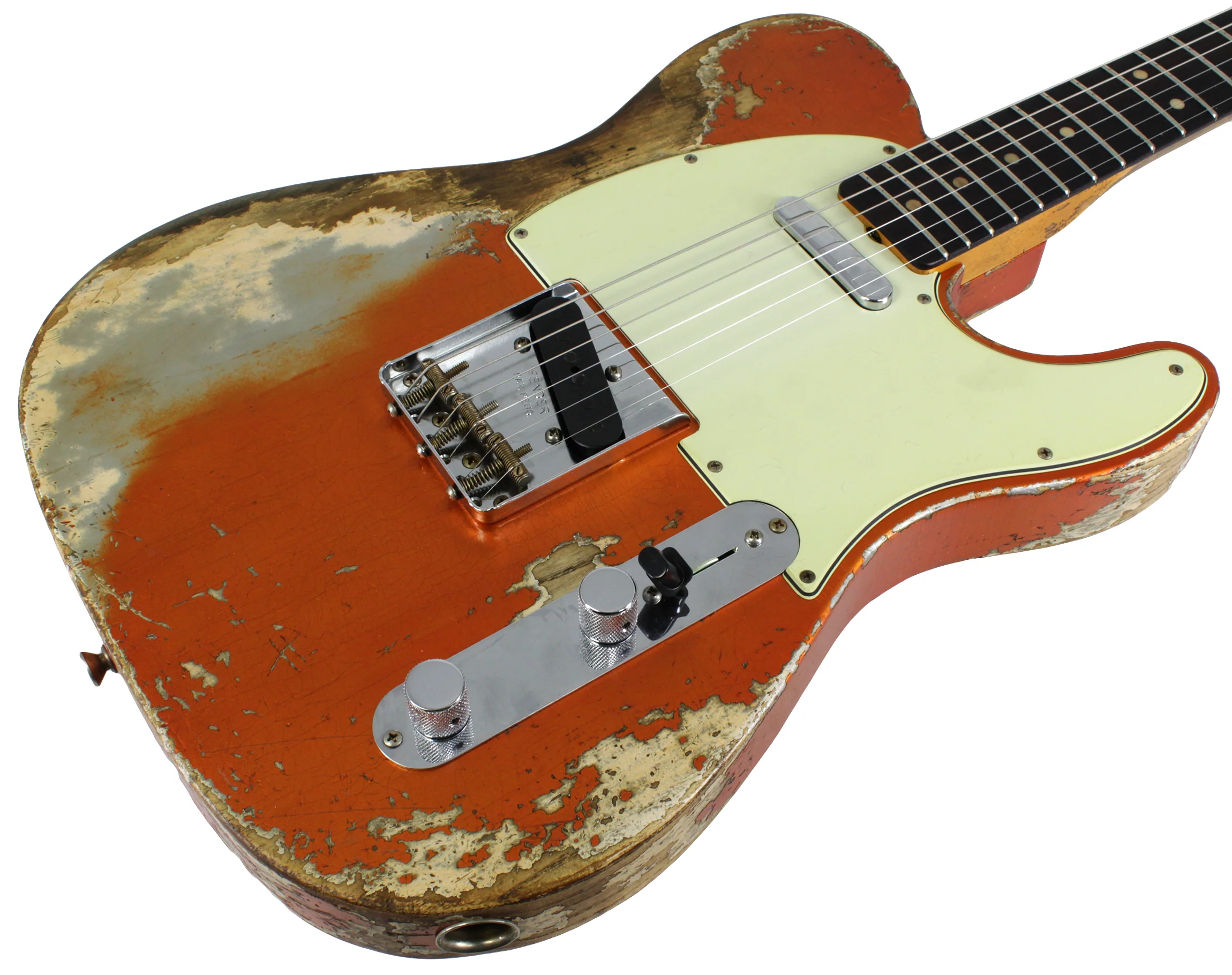 Fender Custom Shop LTD 63 Telecaster, Super Heavy Relic, Faded Aged Candy Tangerine - Image 2