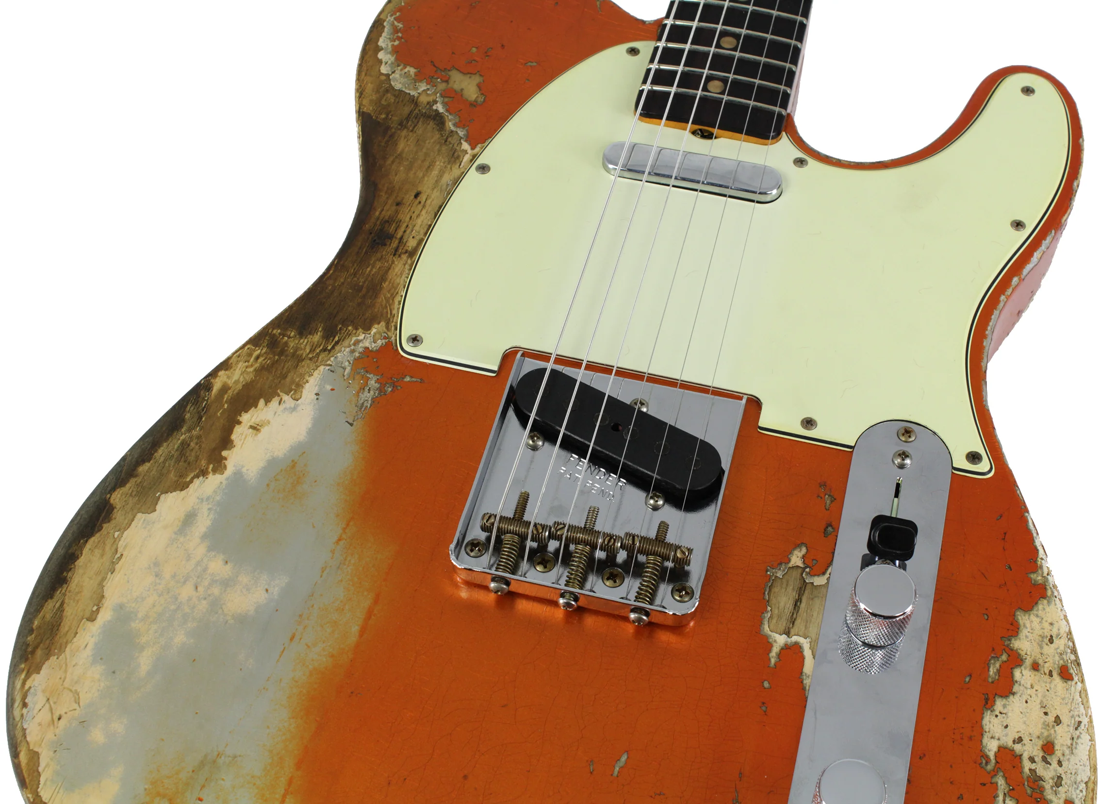 Fender Custom Shop LTD 63 Telecaster, Super Heavy Relic, Faded Aged Candy Tangerine - Image 3