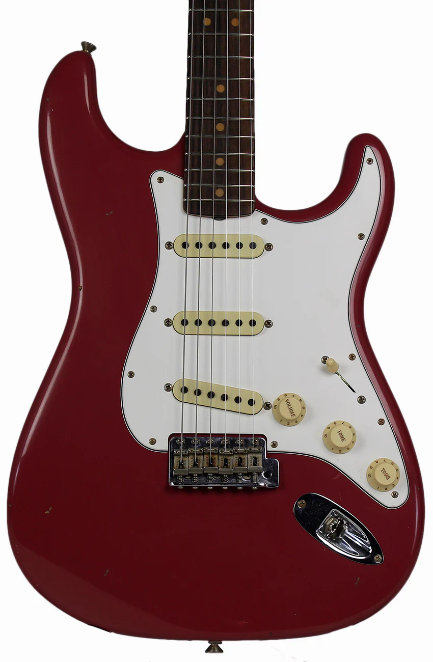 Fender Custom Shop 64 Journeyman Strat Guitar, Super Faded Cimarron Red - Image 3