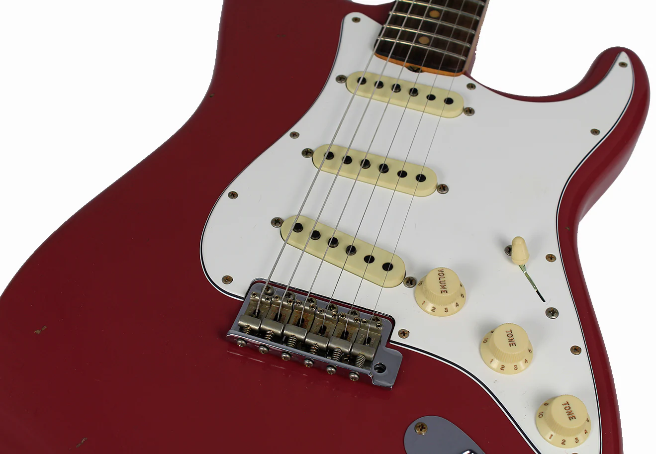 Fender Custom Shop 64 Journeyman Strat Guitar, Super Faded Cimarron Red - Image 6