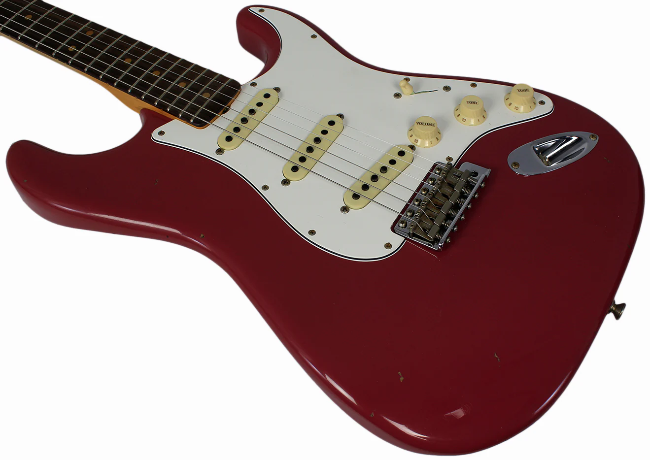 Fender Custom Shop 64 Journeyman Strat Guitar, Super Faded Cimarron Red - Image 7
