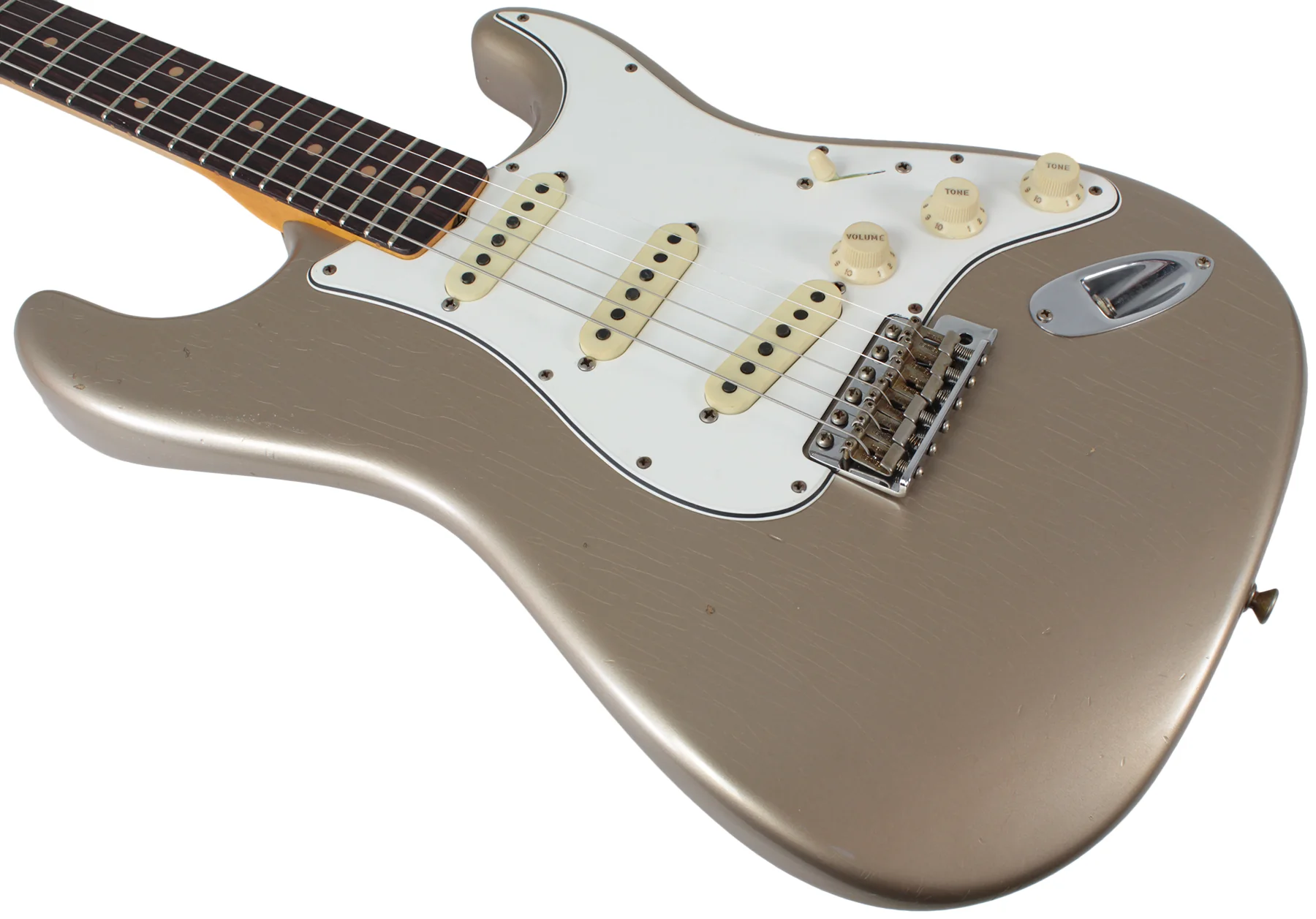 Fender Custom Shop 64 Journeyman Strat Guitar, Super Faded Firemist Gold - Image 7