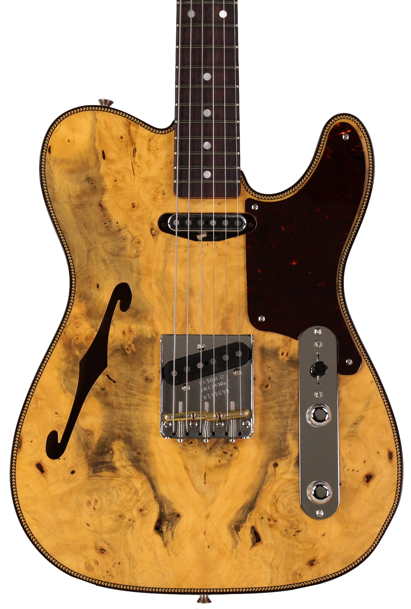 Fender Custom Shop Artisan Buckeye Burl Double Esquire Guitar, Aged Natural - Image 5